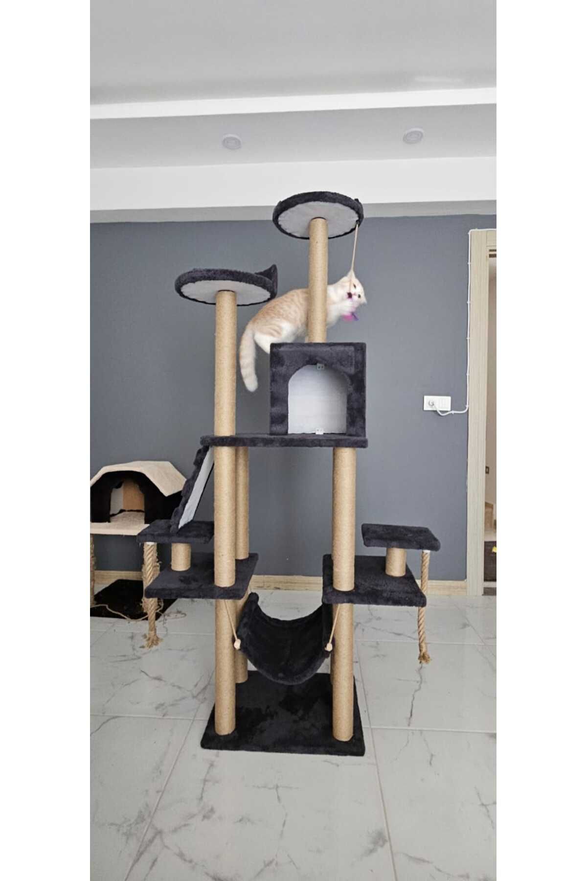 pethomealpi-- Castle Multi-Storey Nest Cat Scratching and Play Platform 4