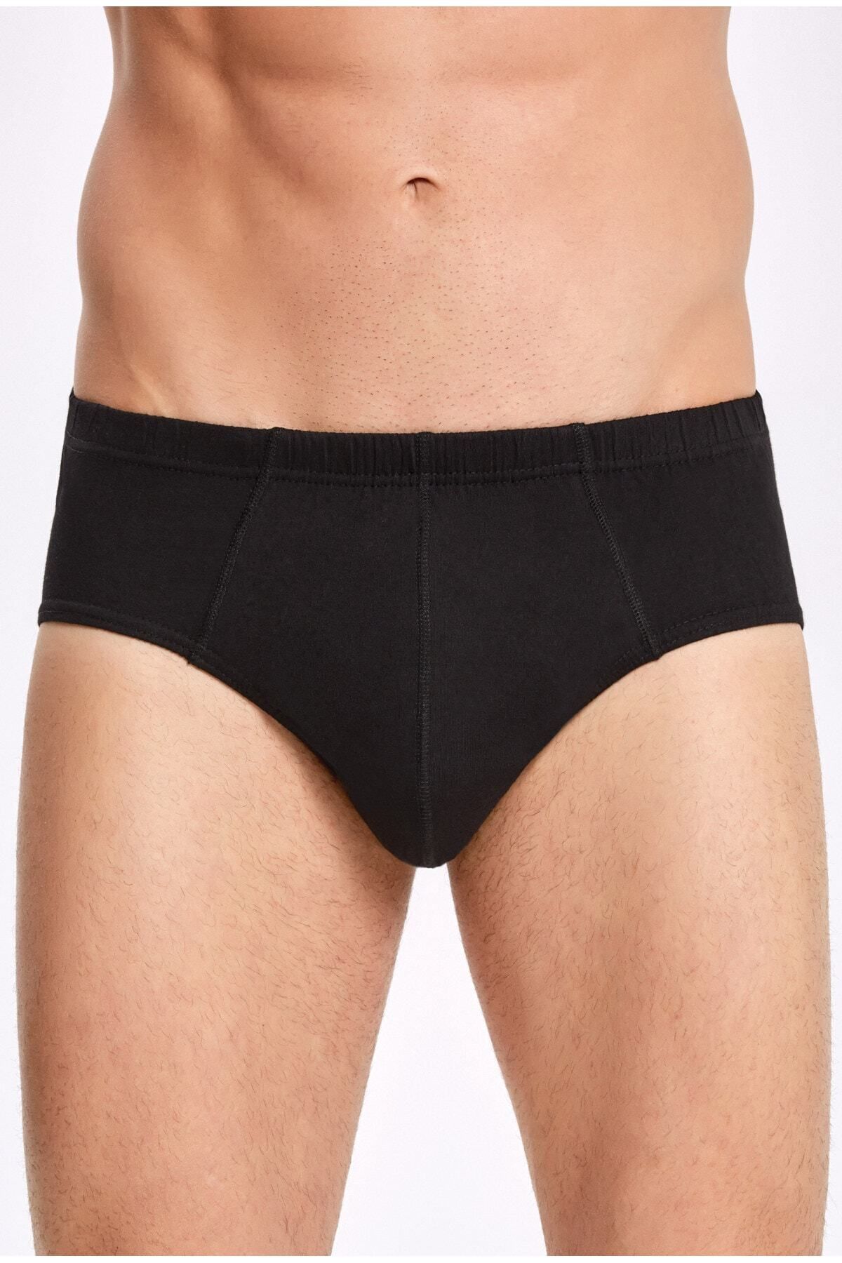 SİERNA Erkek Pamuklu Kom Slip 3'lü Siyah 1015 srn-004304