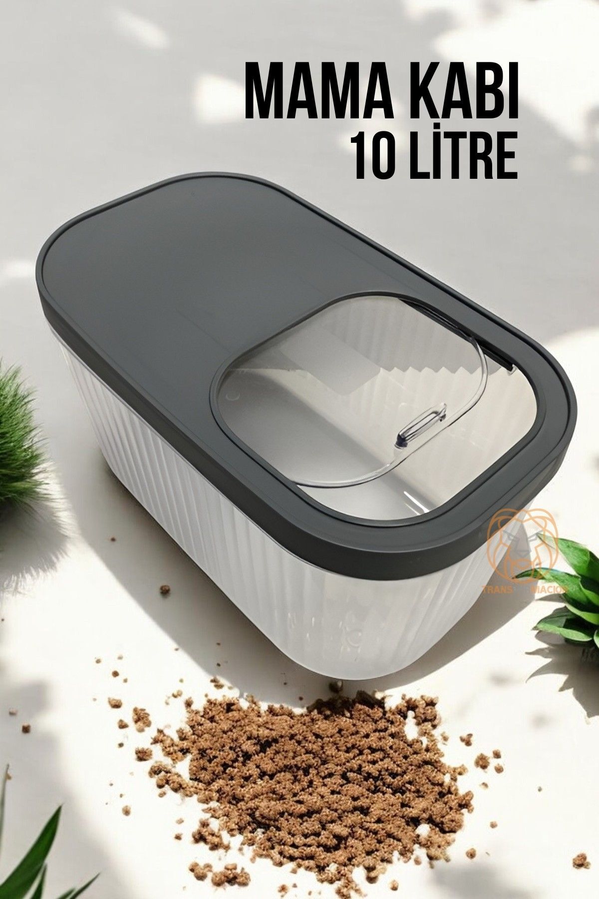 Transformacion-10 Liter Cat and Dog Food Storage Container with Sliding Lid 720987 1