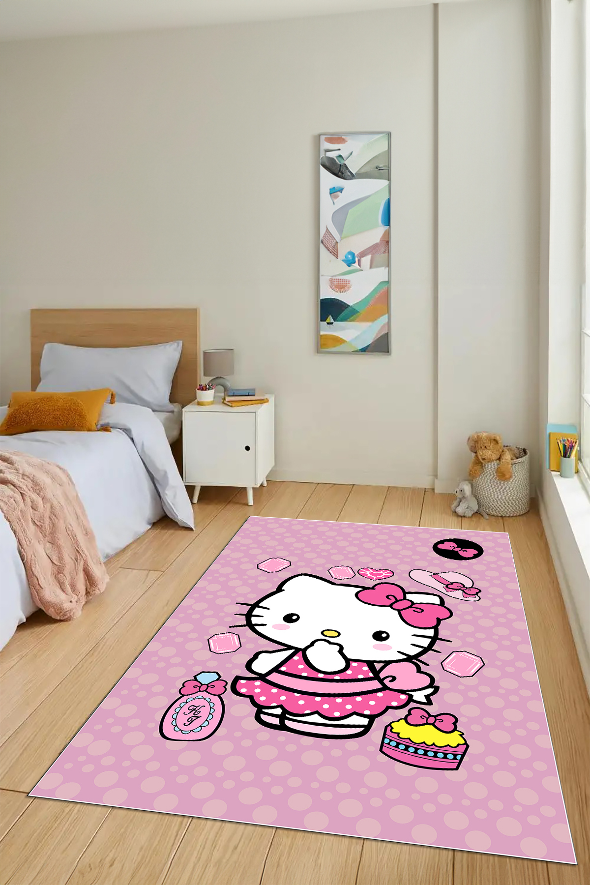 Viyana Home Dijital Kaymaz Taban Bebek Figürlü Eğlenceli Yıkanabilir Oyun Odası Çocuk Halısı fotoğrafı 6 (önizleme)