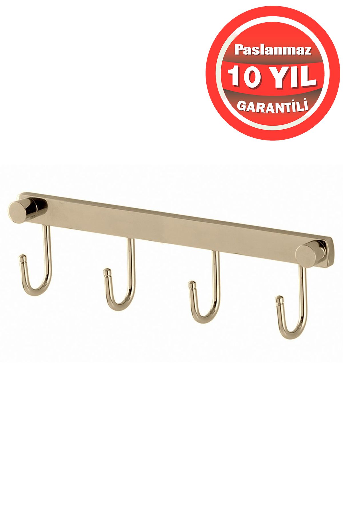 ÇELİK BANYO Paslanmaz Pirinç Milas Milas 4'lü Askılık Havluluk Banyo Askısı Altın Gold