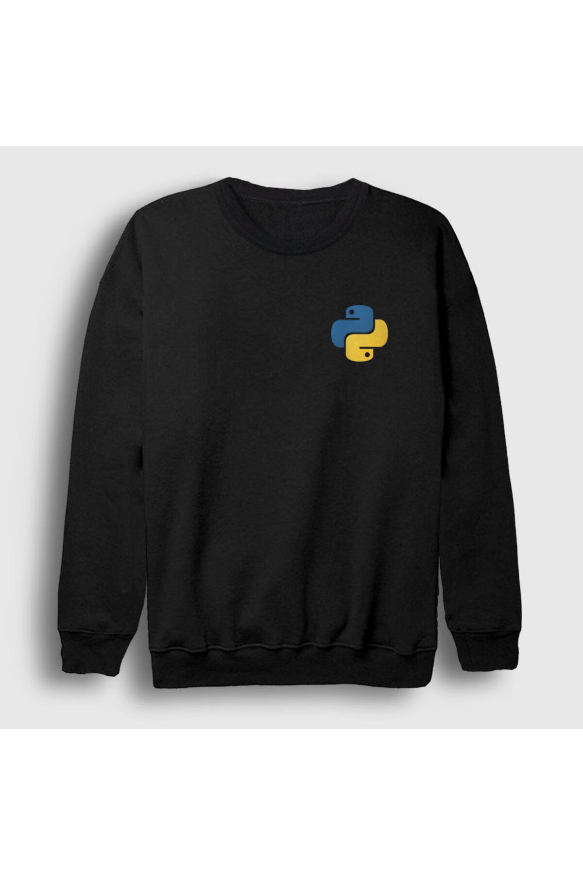 Presmono-Unisex Black Logo Python Developer Software Developer Sweatshirt 336437tt 1