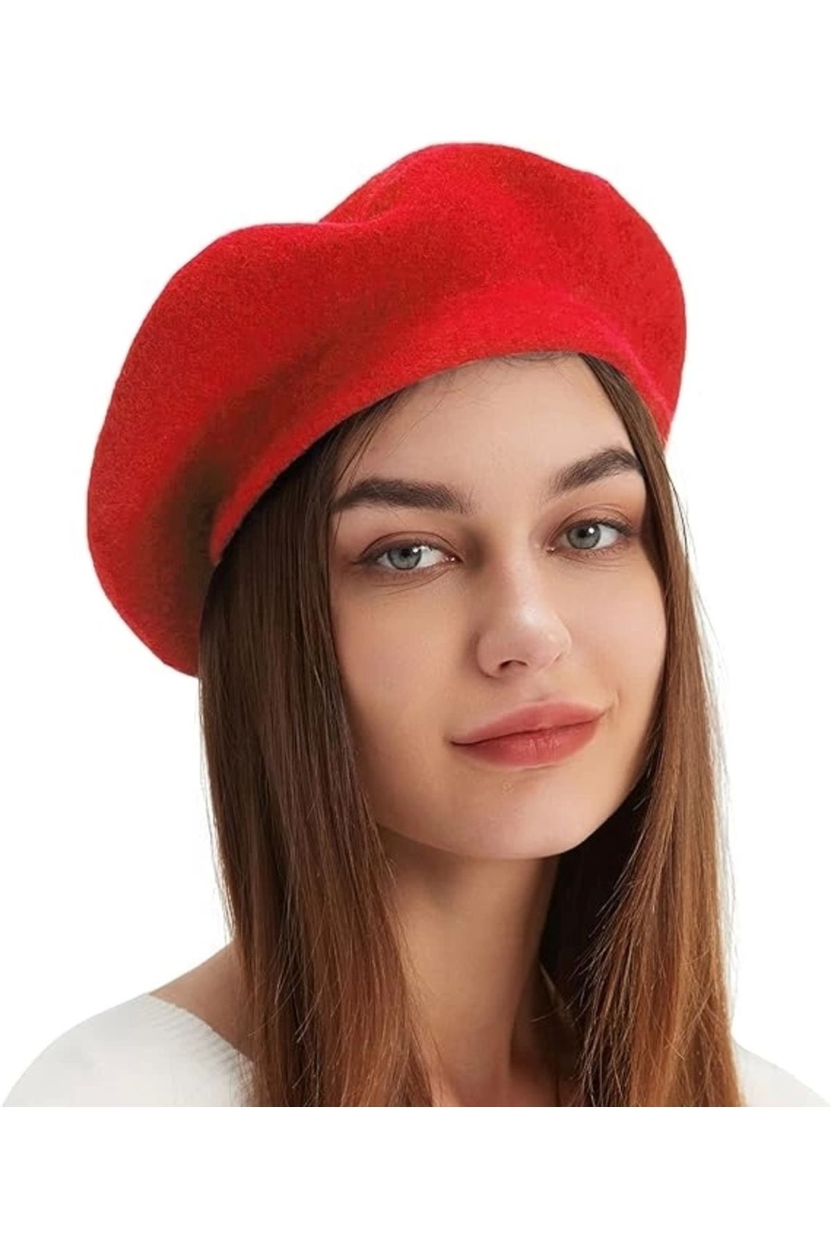 MinaCarin-French Felt Beret Painter Red 3