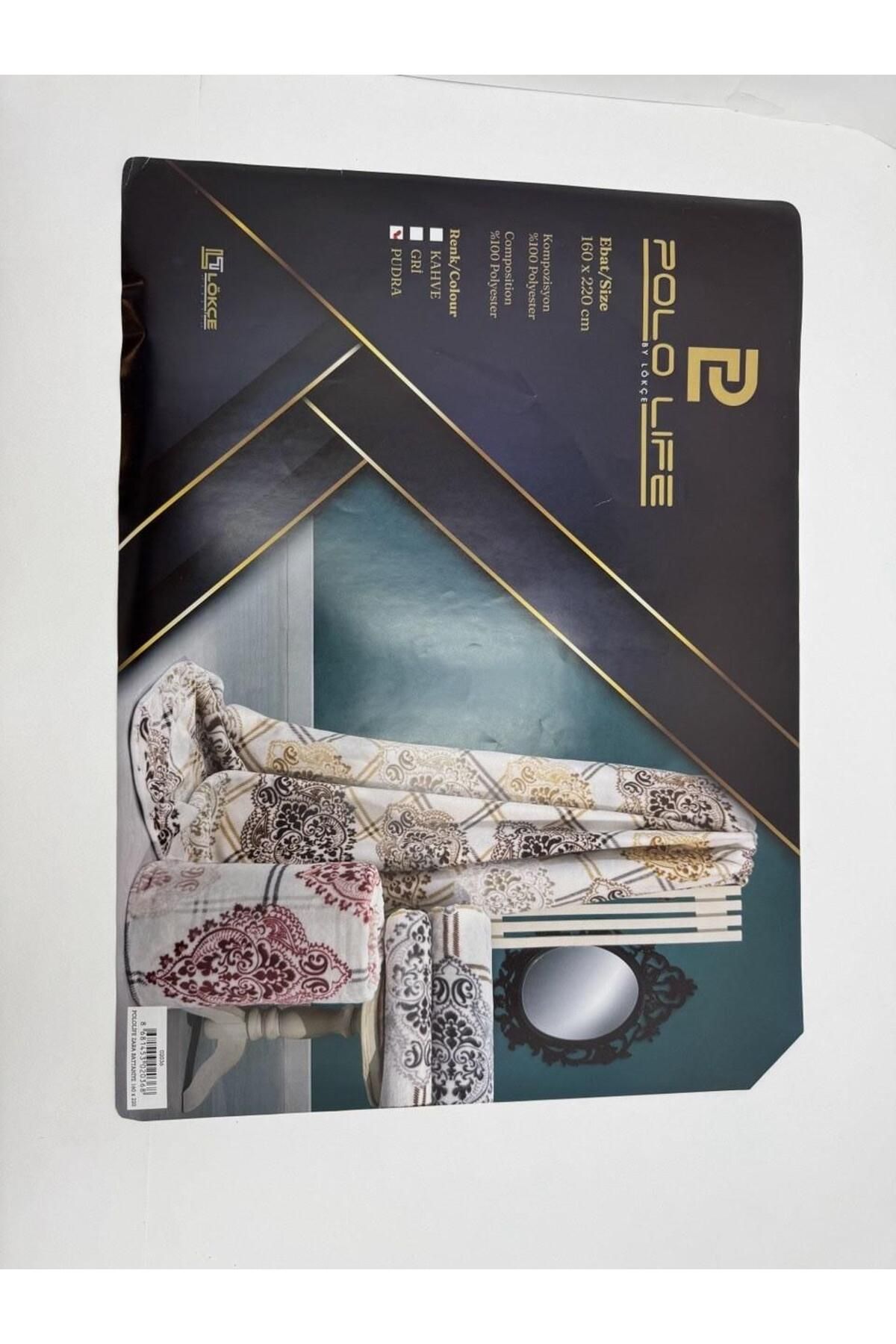 polo life Pătură Damasc Unică Pololife Gri - 160x220 - 160 x 220