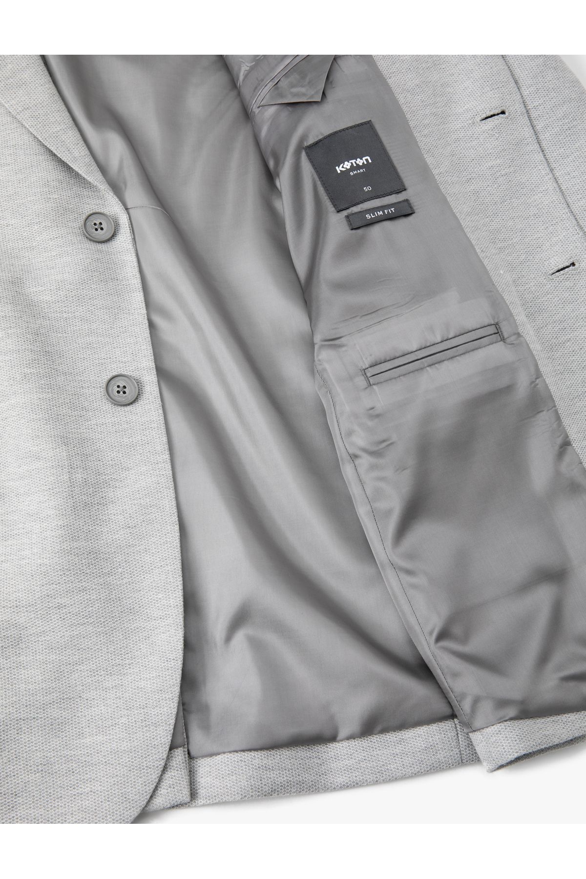 Koton-Blazerjacke mit schmaler Passform, geknöpft und Taschendetail 8