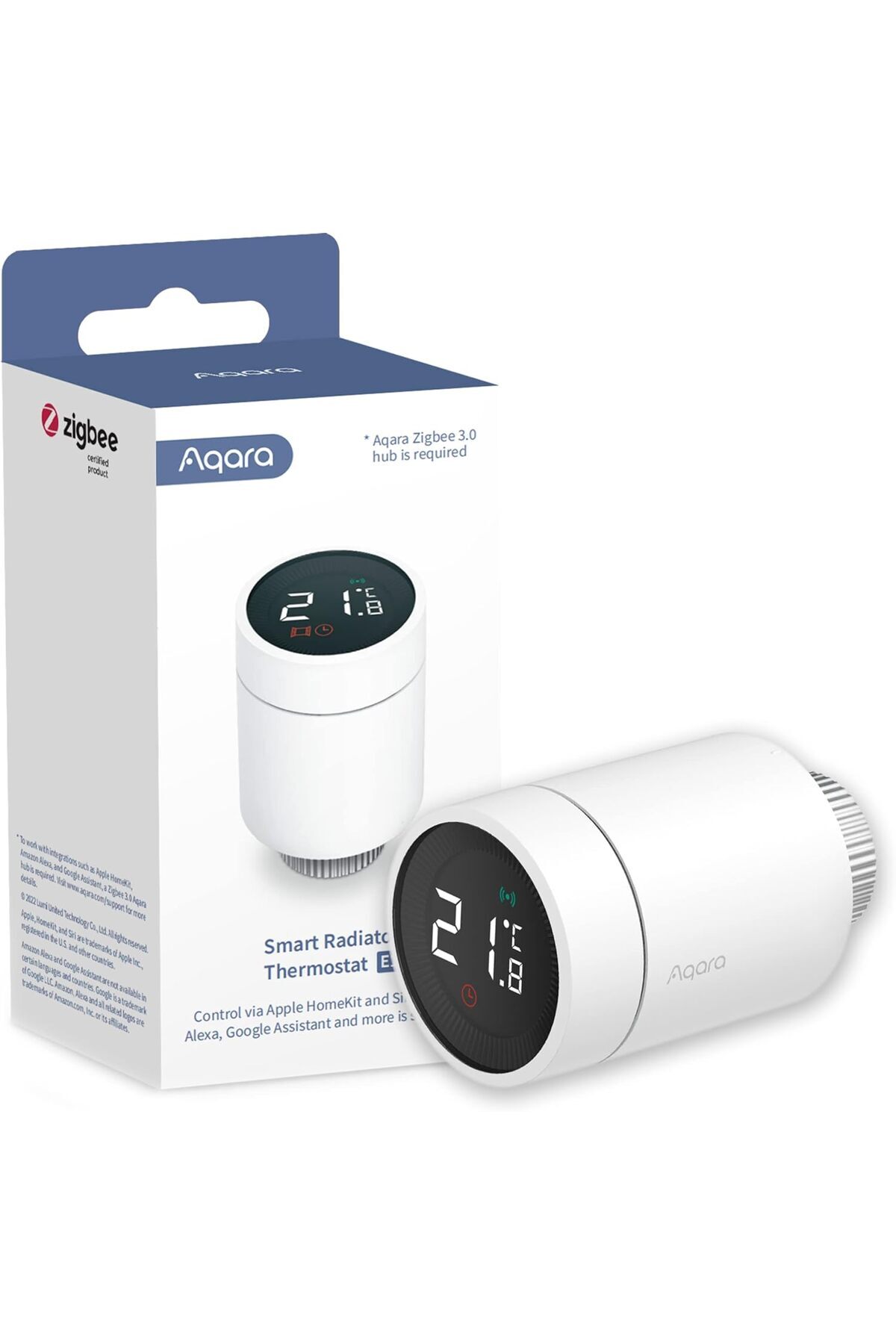 shopmxs Akıllı radyatör termostatı E1, Aqara Zigbee 3.0 Hub gerekir, sesli kumandalı radyatör