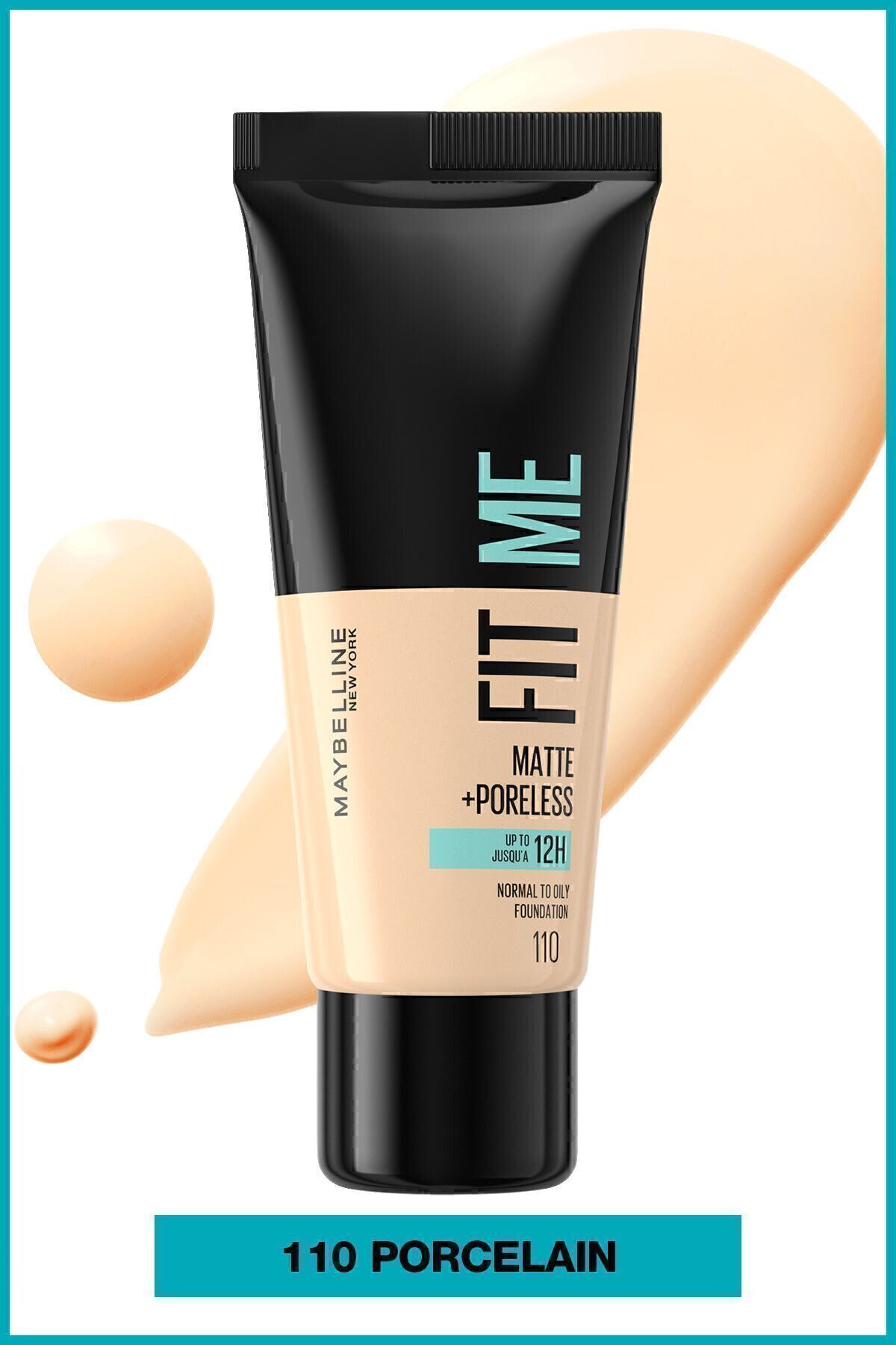 Maybelline New York Fit Me Matte+poreless Fondöten - 110 Porcelain-2