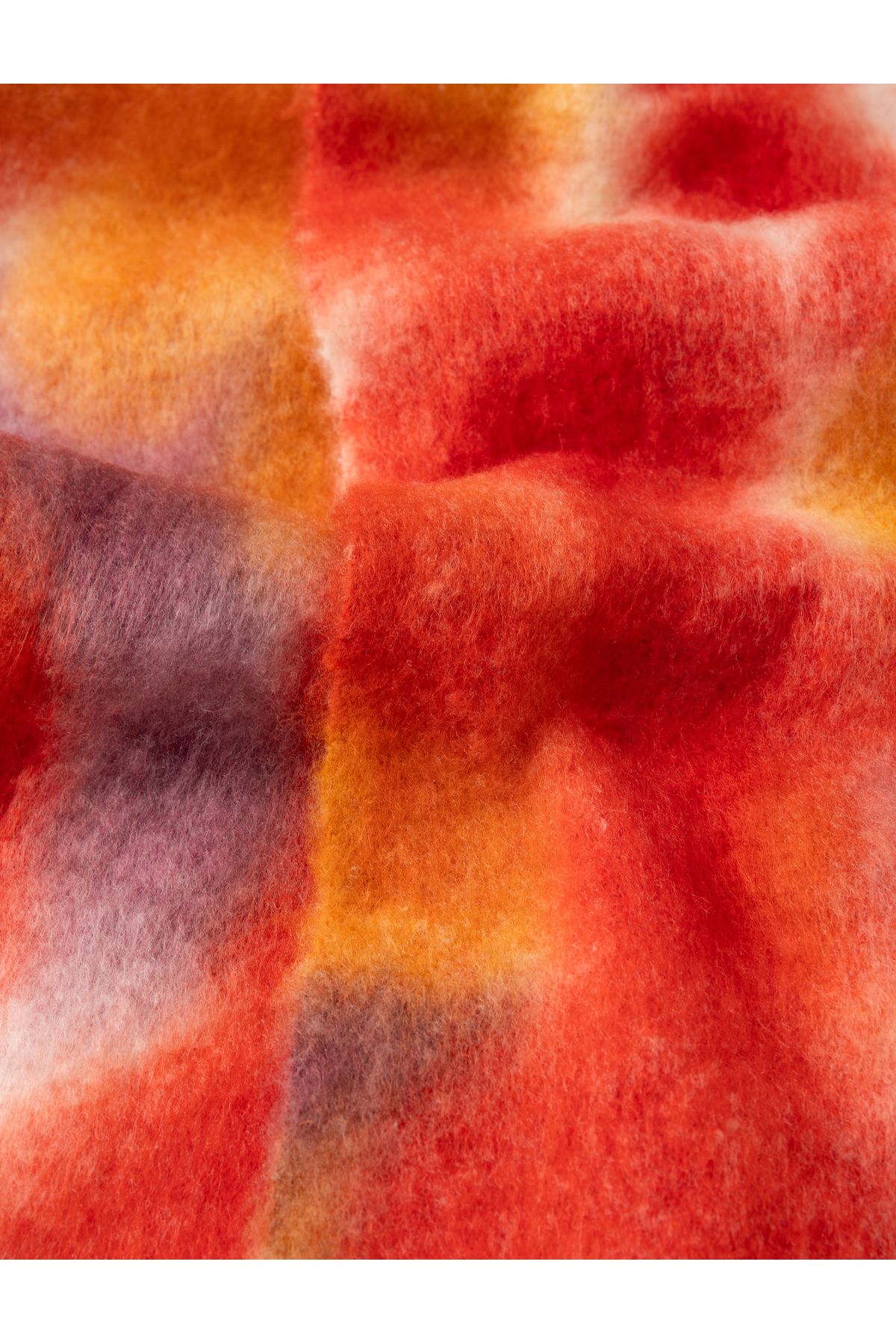 Koton-Soft Textured Long Scarf - Tassel Detail and Abstract Pattern 3