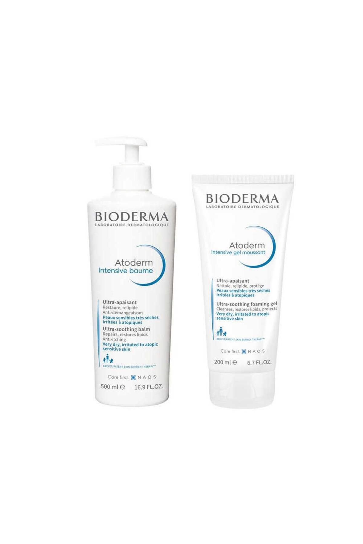 Bioderma Atoderm Atopi Eğilimli Cilt Nemlendirici Onarıcı Krem & Temizleme Jeli Ikili Avantajlı Set 500&200ml-1