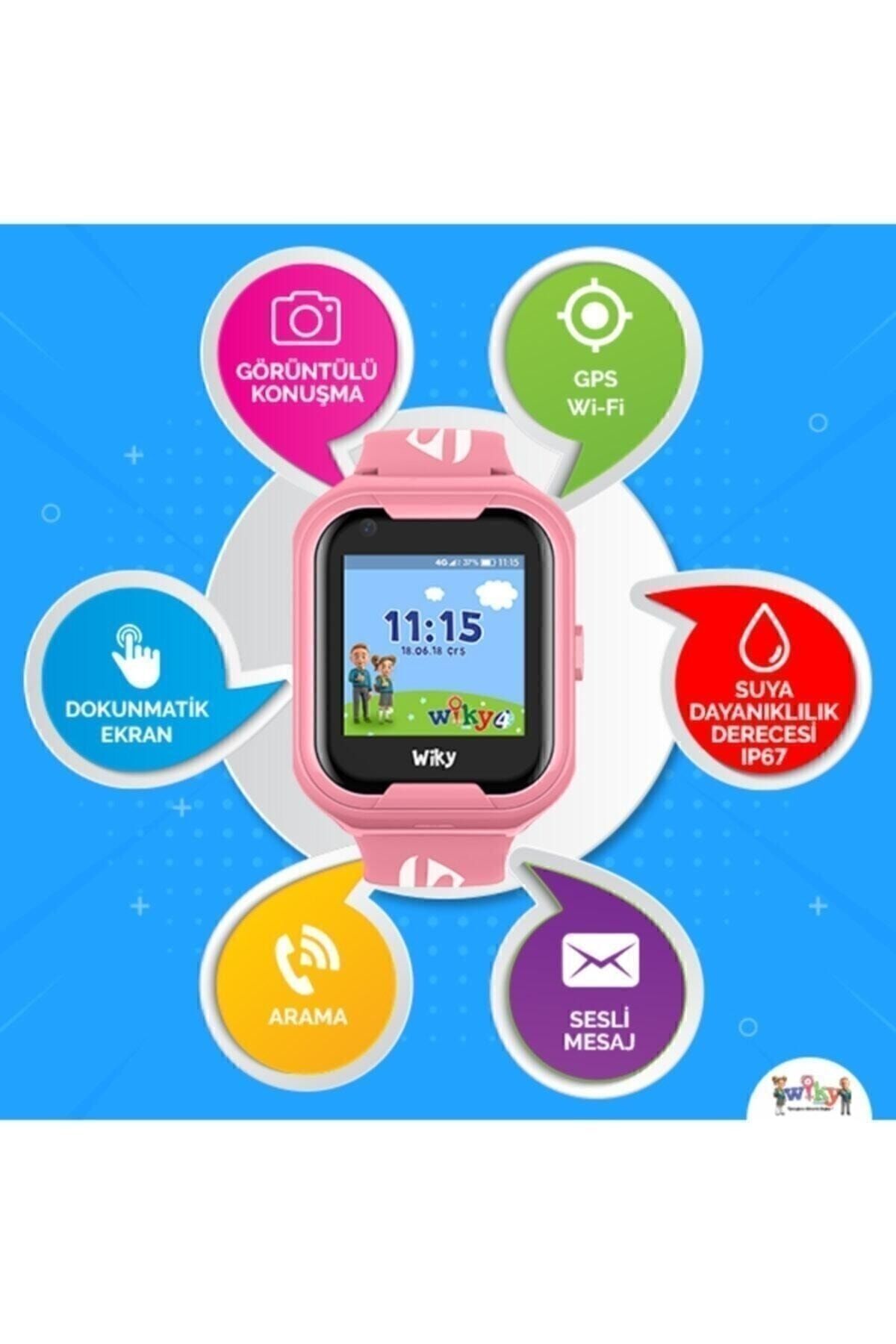 Wiky Watch 4g Akıllı Çocuk Saati Pembe Görüntülü Konuşma