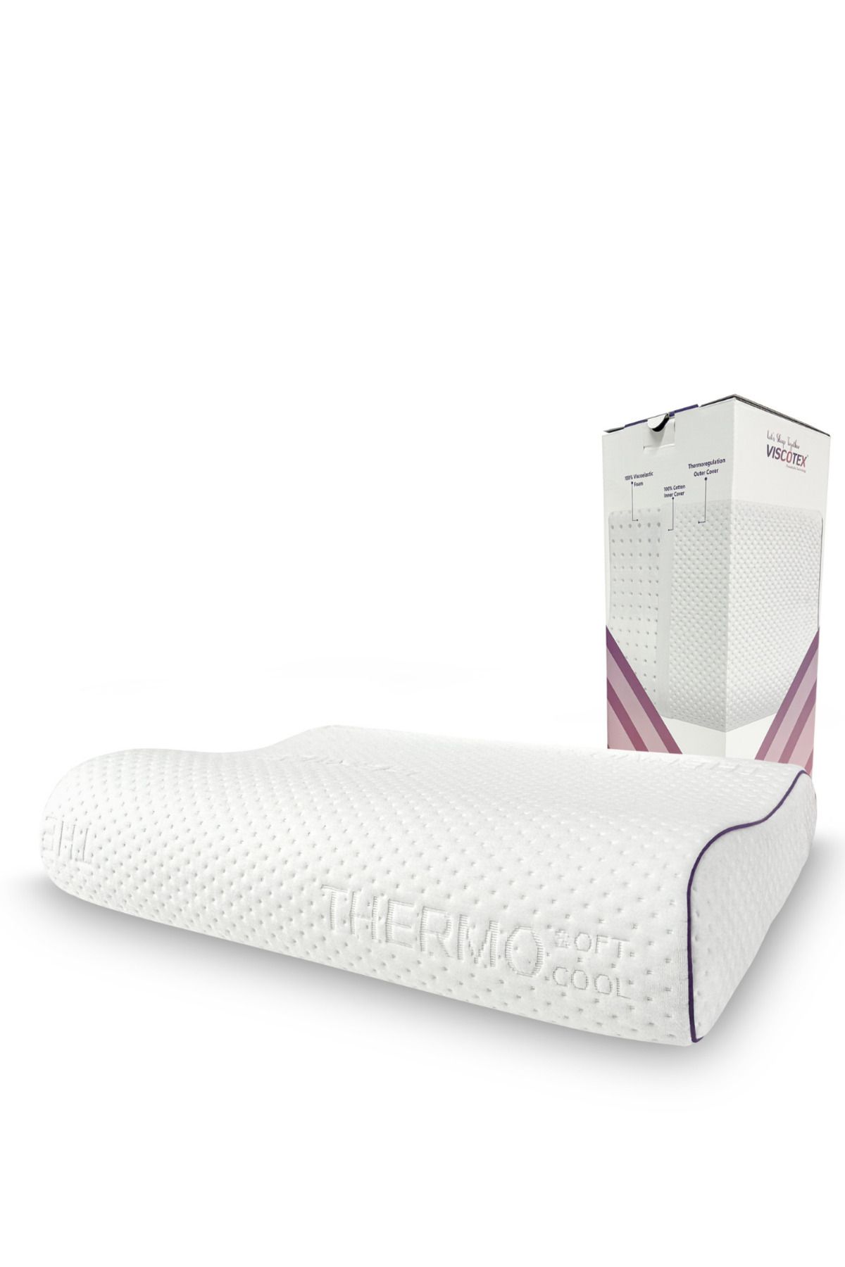 VİSCOTEX Ortopedik Boyun Destekli Yastık Orthopedic Pillow 60x40x10/8 cm