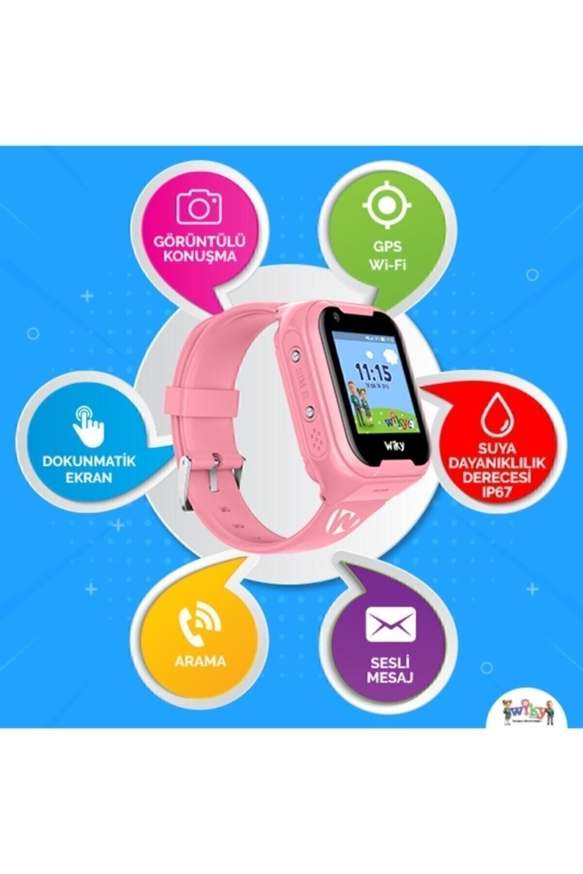 Wiky Watch 4g Akıllı Çocuk Saati Pembe Görüntülü Konuşma-3