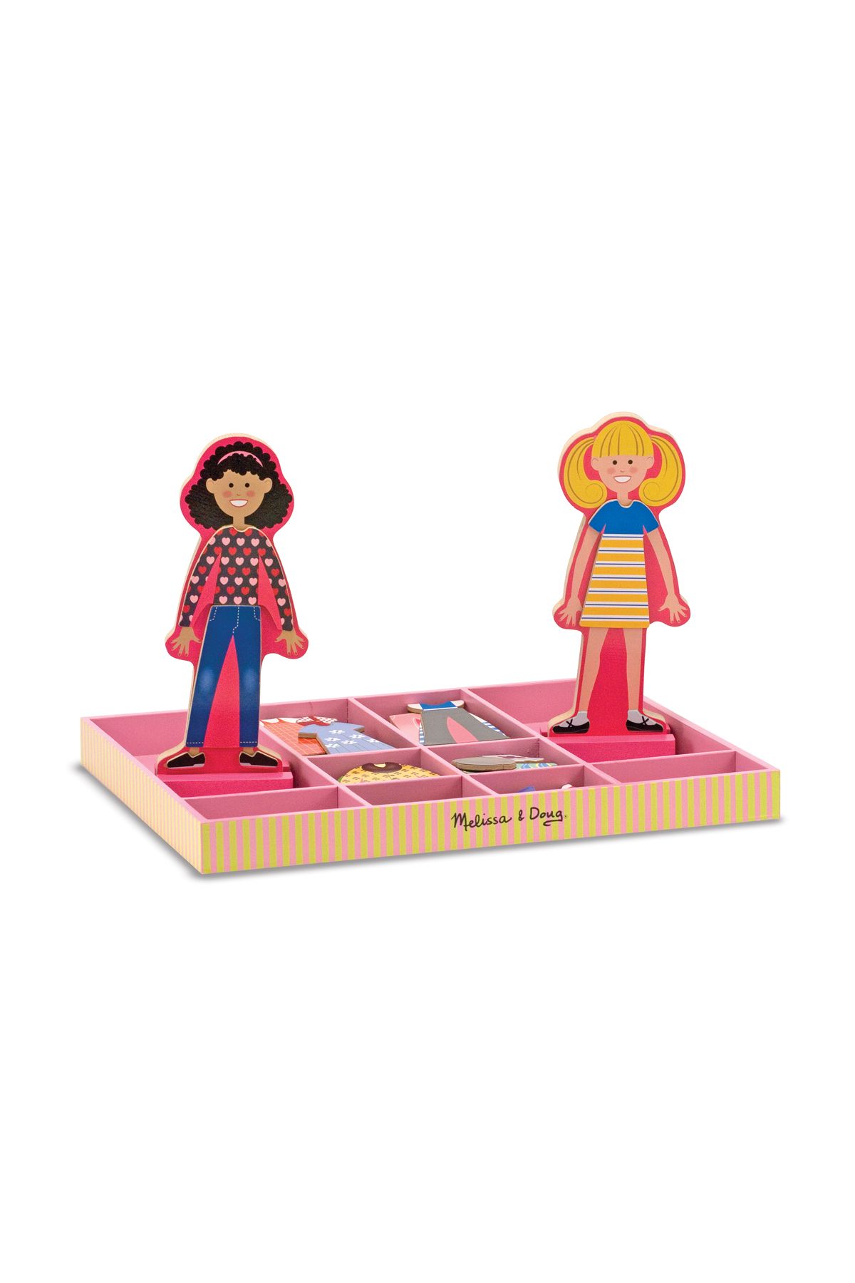ست بازی مردانه و زنانه Melissa Doug لباس آهنربا اما با ابی Melissa & Doug