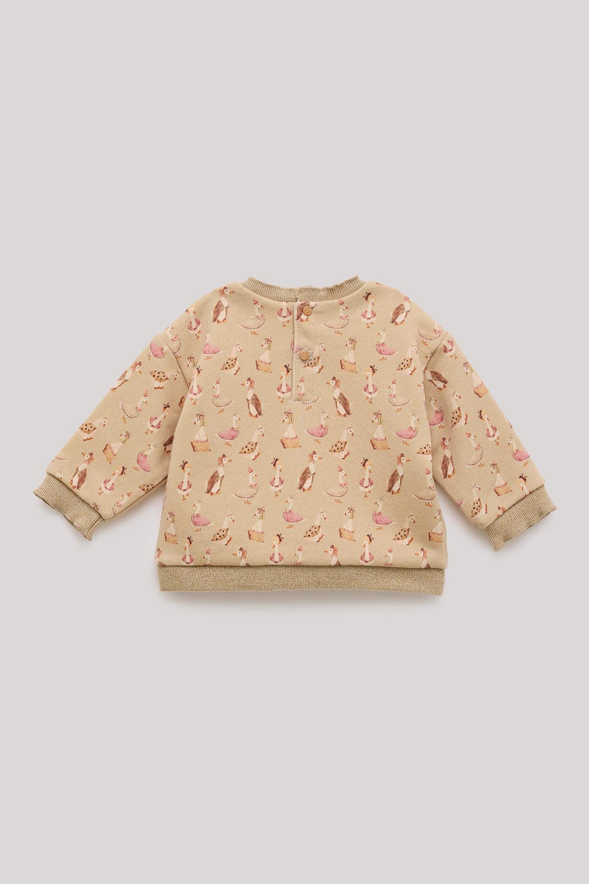 Layette BG Store Kız Bebek Desenli Sweatshirt fotoğrafı 2 (önizleme)