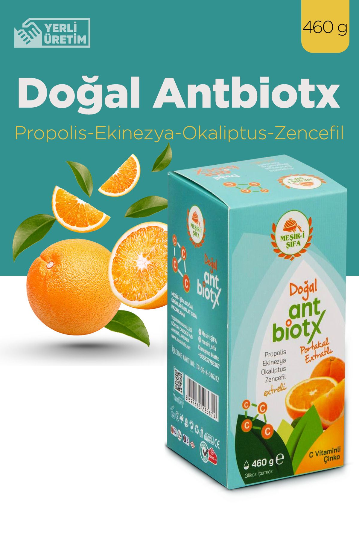 Mesirişifa Doğal Antbiotx Propolis Ekinezya Okaliptus Zencefil 460 g