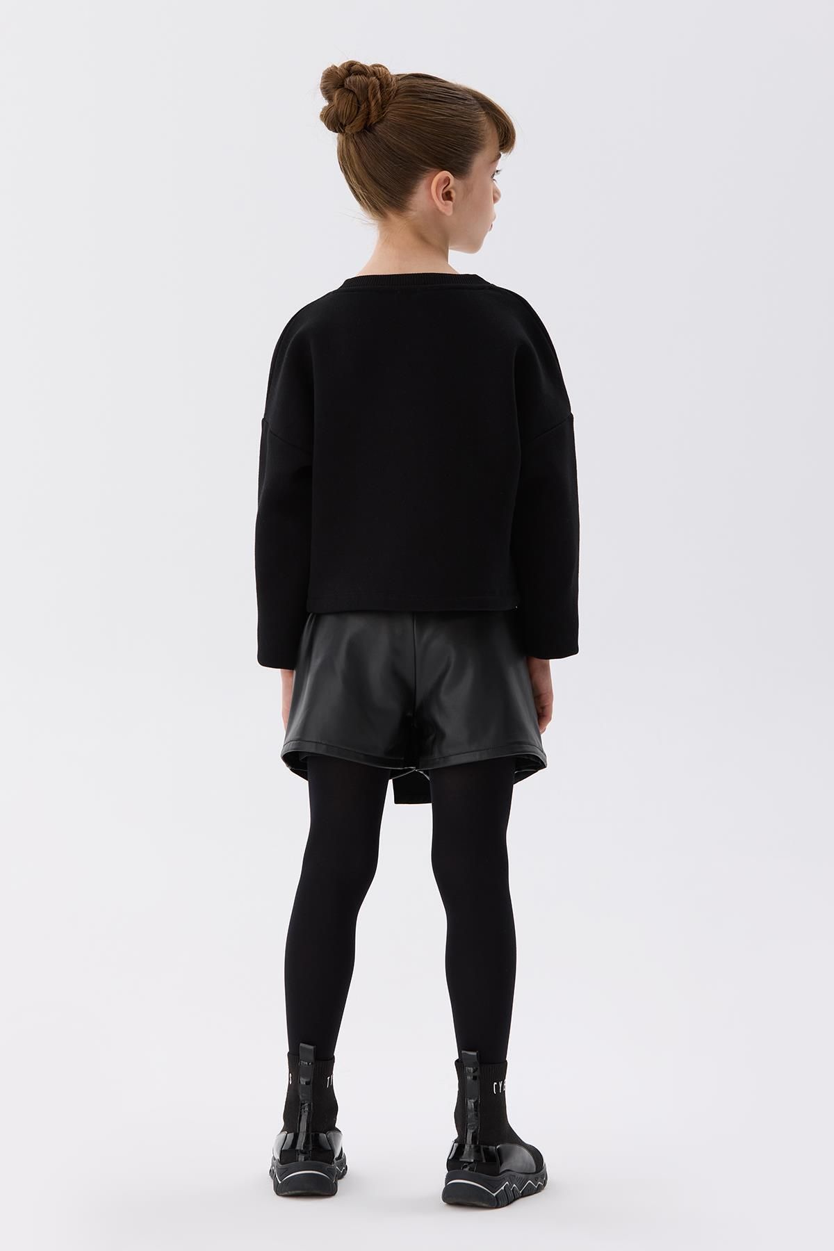 Tyess-Bg Store Girls' Black Sweatshirt 4