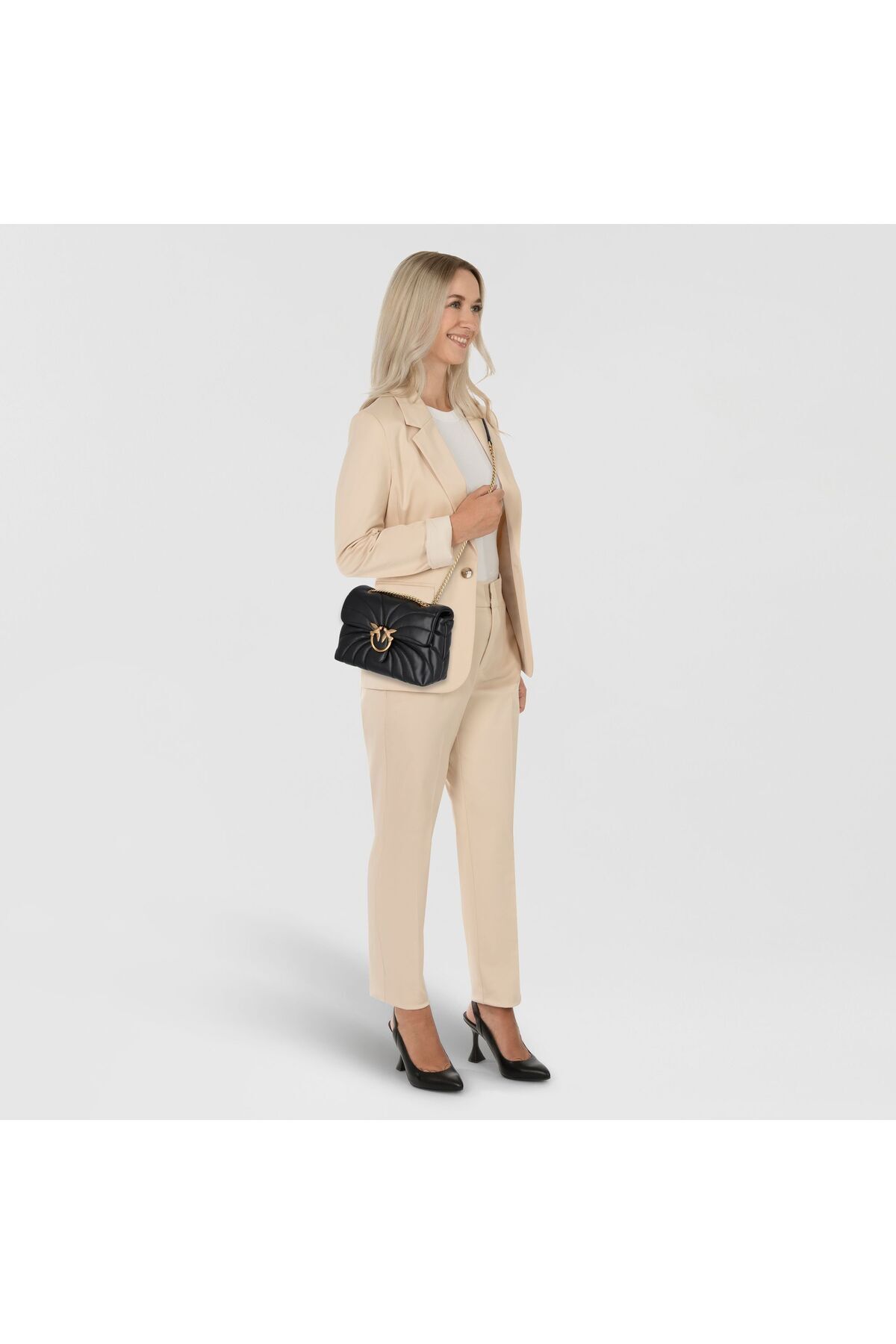 PİNKO-Love Puff Schultertasche Leder 30 cm 6