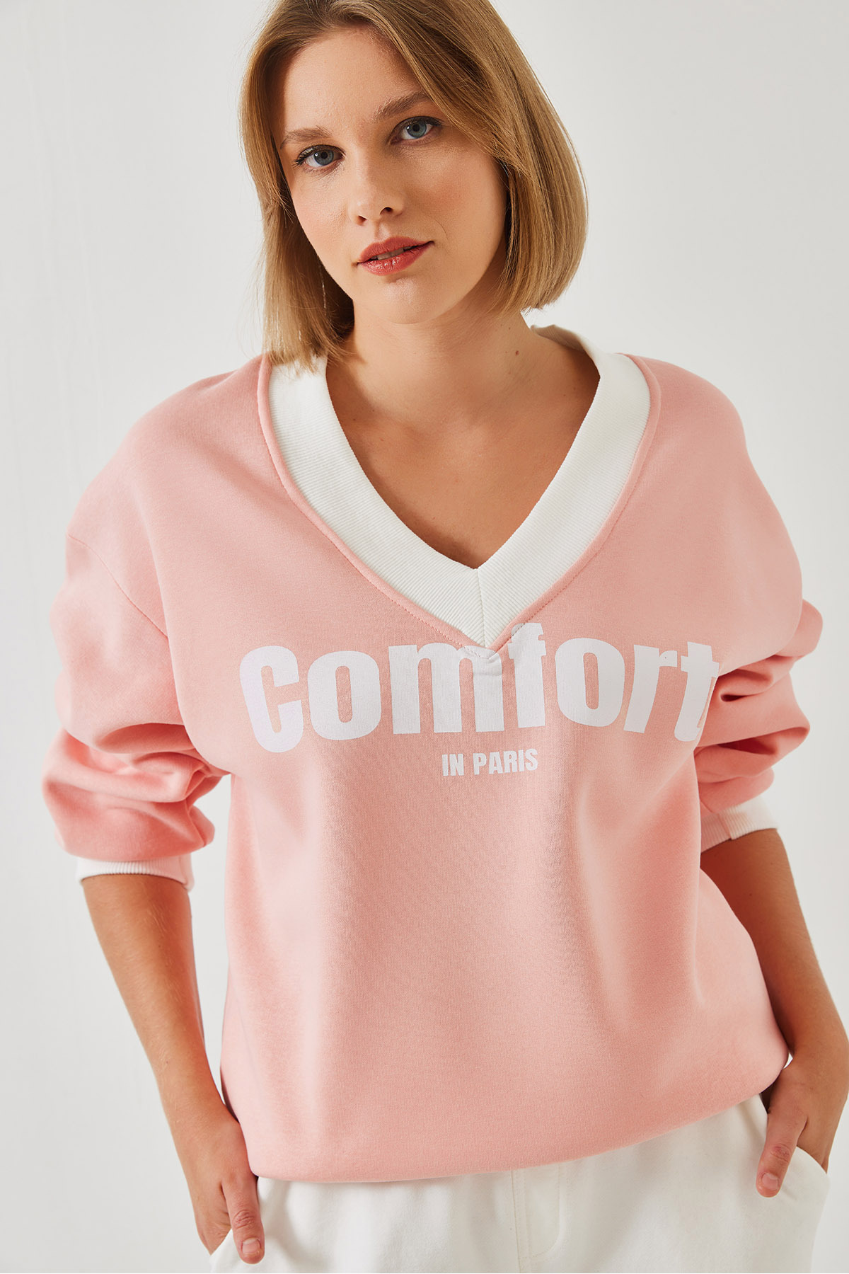 Bianco Lucci-Damen-Sweatshirt mit Komfort-Print 60261019 5