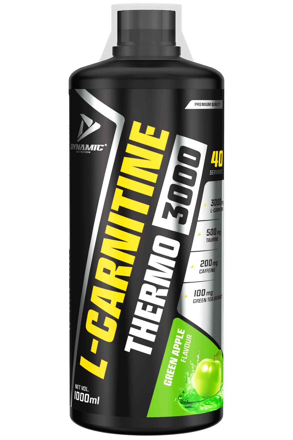 Dynamic Nutrition L-carnitine Thermo 3000 - 1000 ml - Yeşil Elma Aromalı - 40 Servis - L-karnitin-2