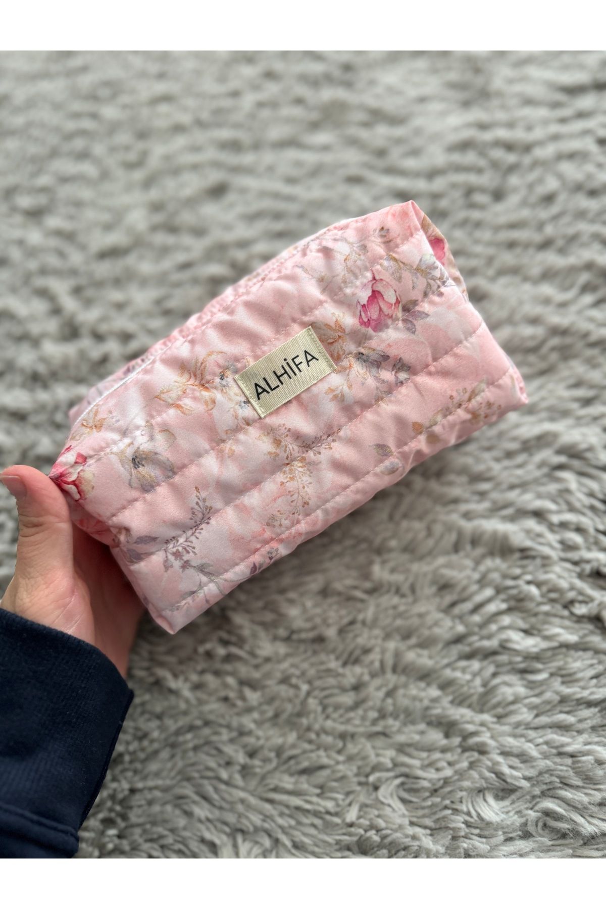 alhifa-Patterned Custom Printing Quilted Makeup Bag 1