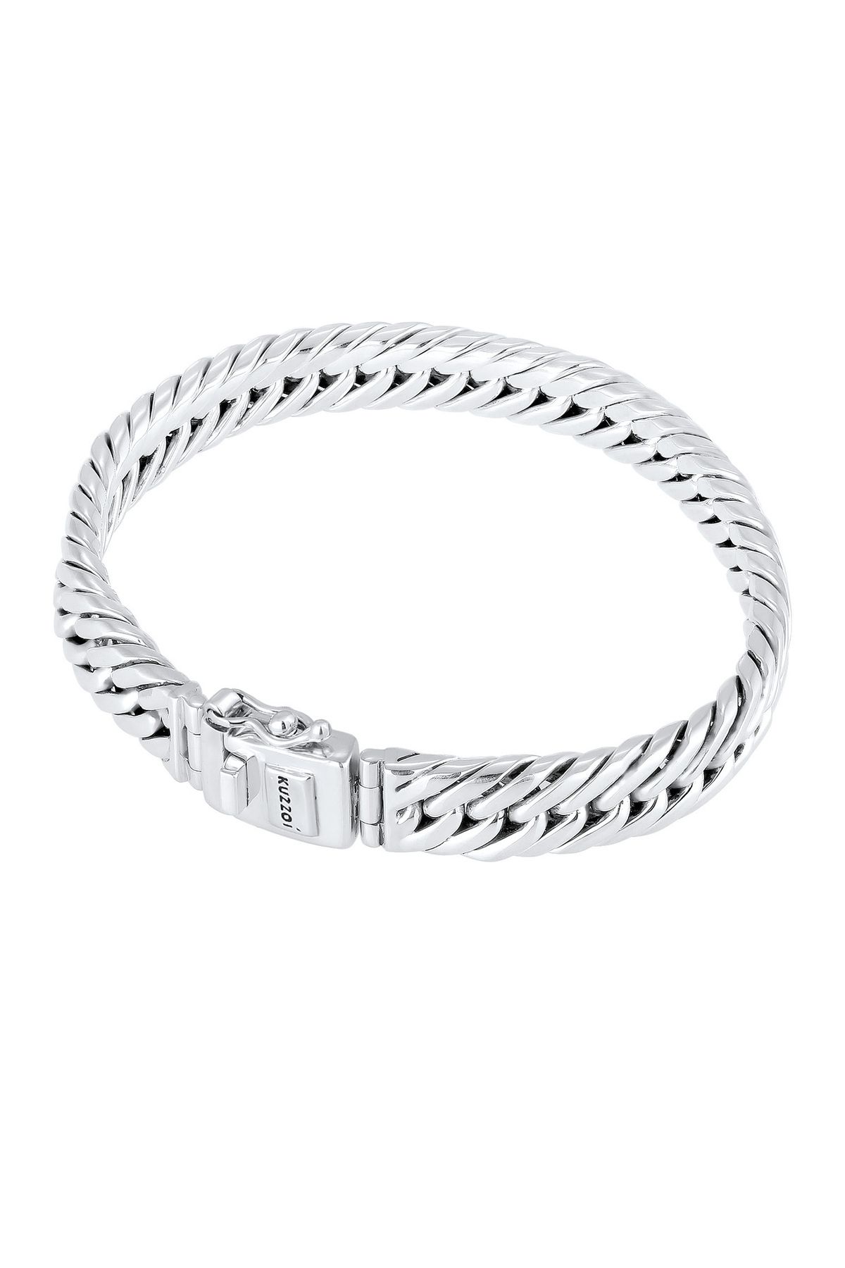 KUZZOI-Armband Unisex Gliederarmband Kastenverschluss 925 Silber 2