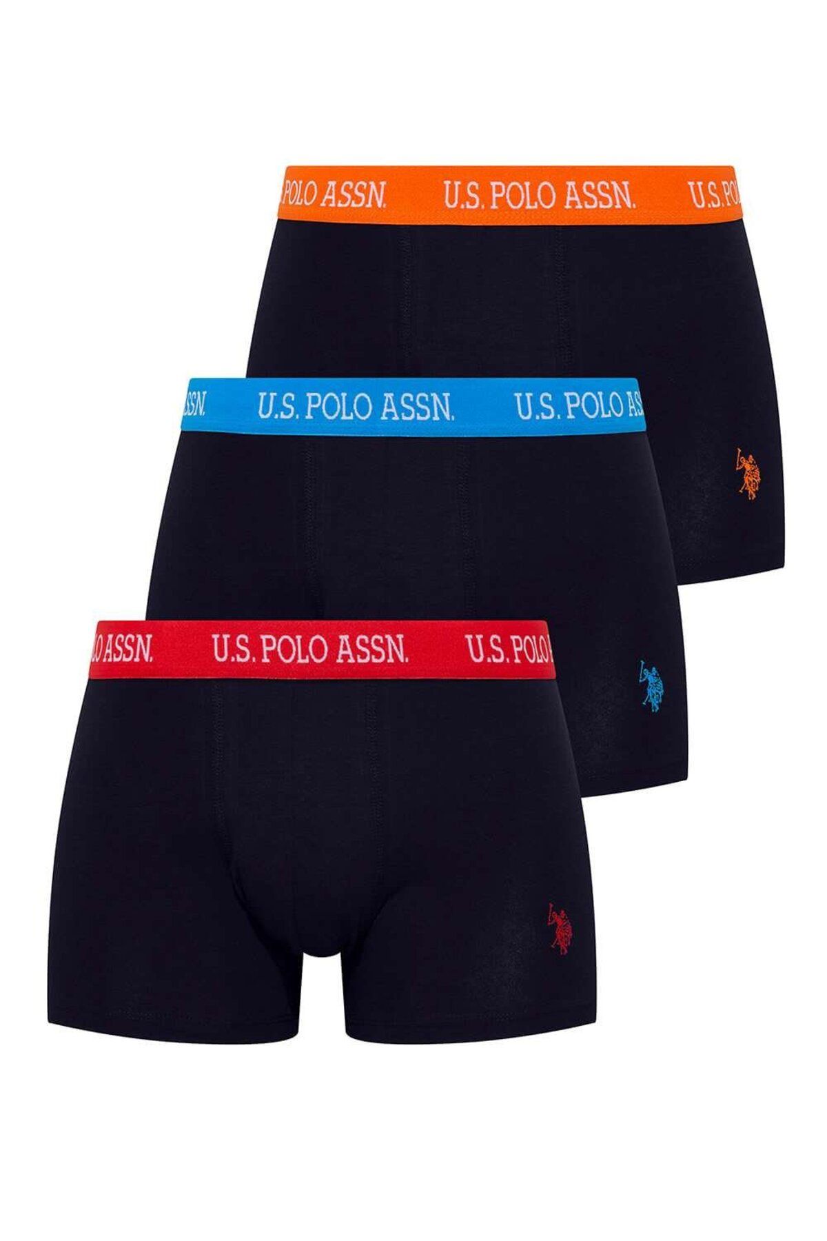 U.S. Polo Assn. Erkek Lacivert 3 Lü Boxer