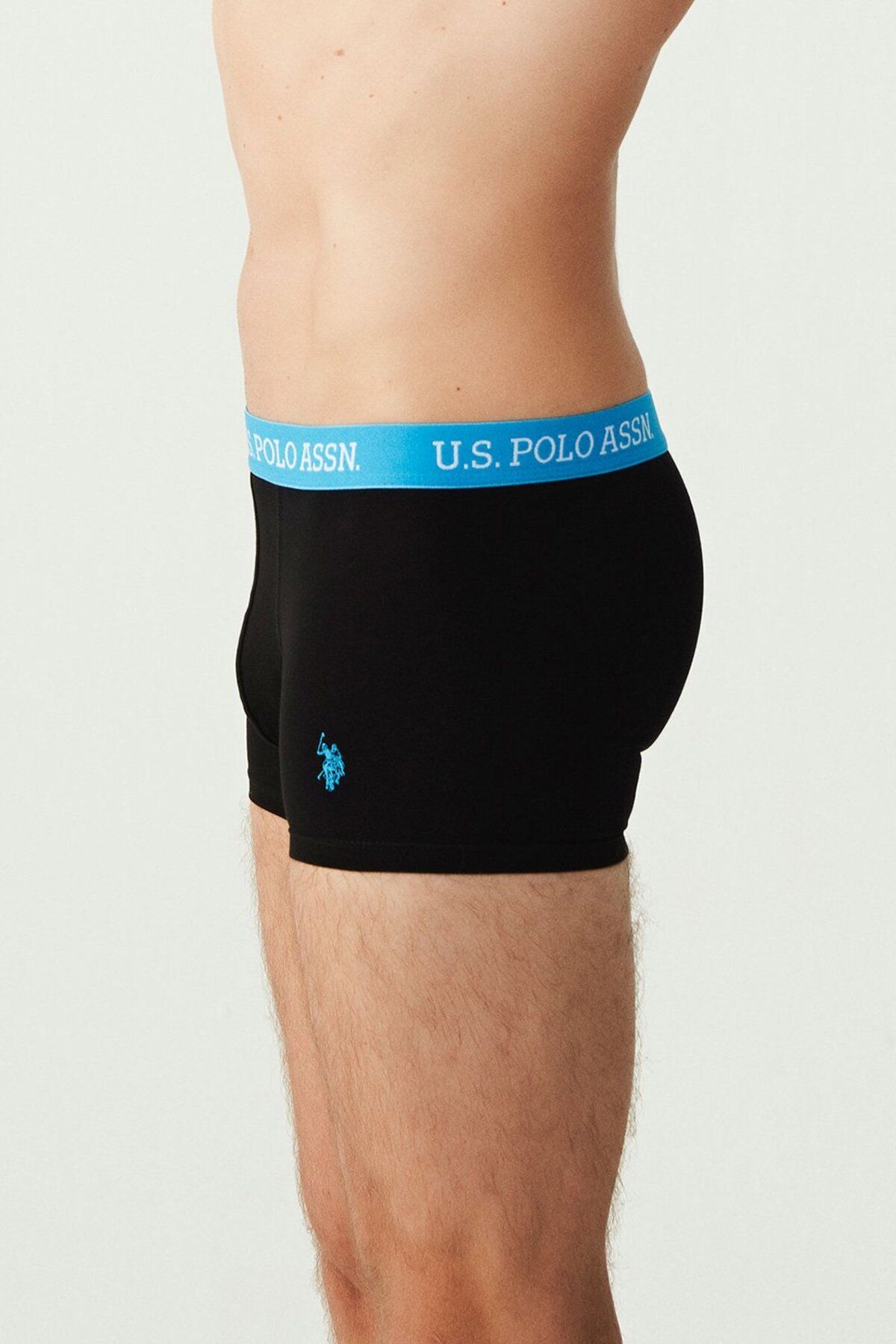 U.S. Polo Assn.-Pánský černý 3dílný boxer 6