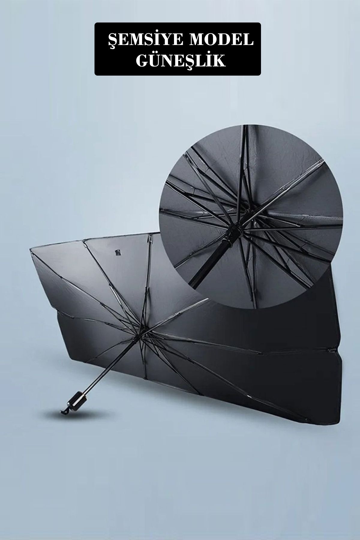 CONOCER-New Model Car Sun Shade Protector Umbrella Auto Front Windshield Sunshade with Rear View Mirror Baffle 140*80cm 4