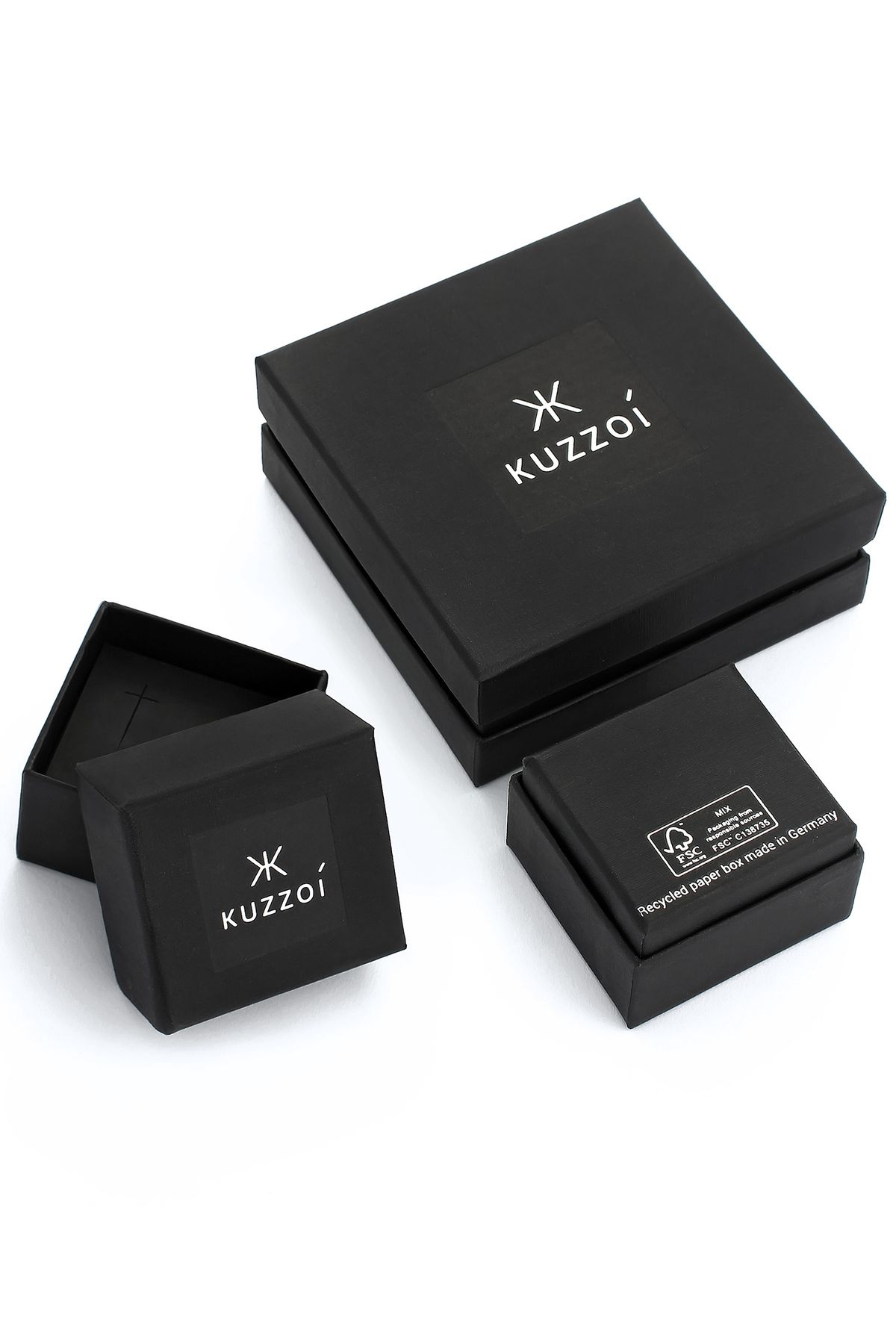 KUZZOI-Armband Unisex Gliederarmband Kastenverschluss 925 Silber 6