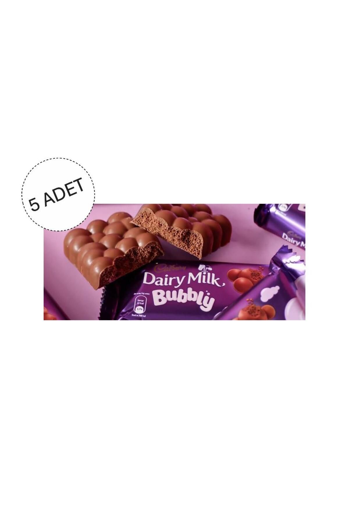 Cadbury Bubbly Sütlü Çikolata 28 gr X 5 Adet