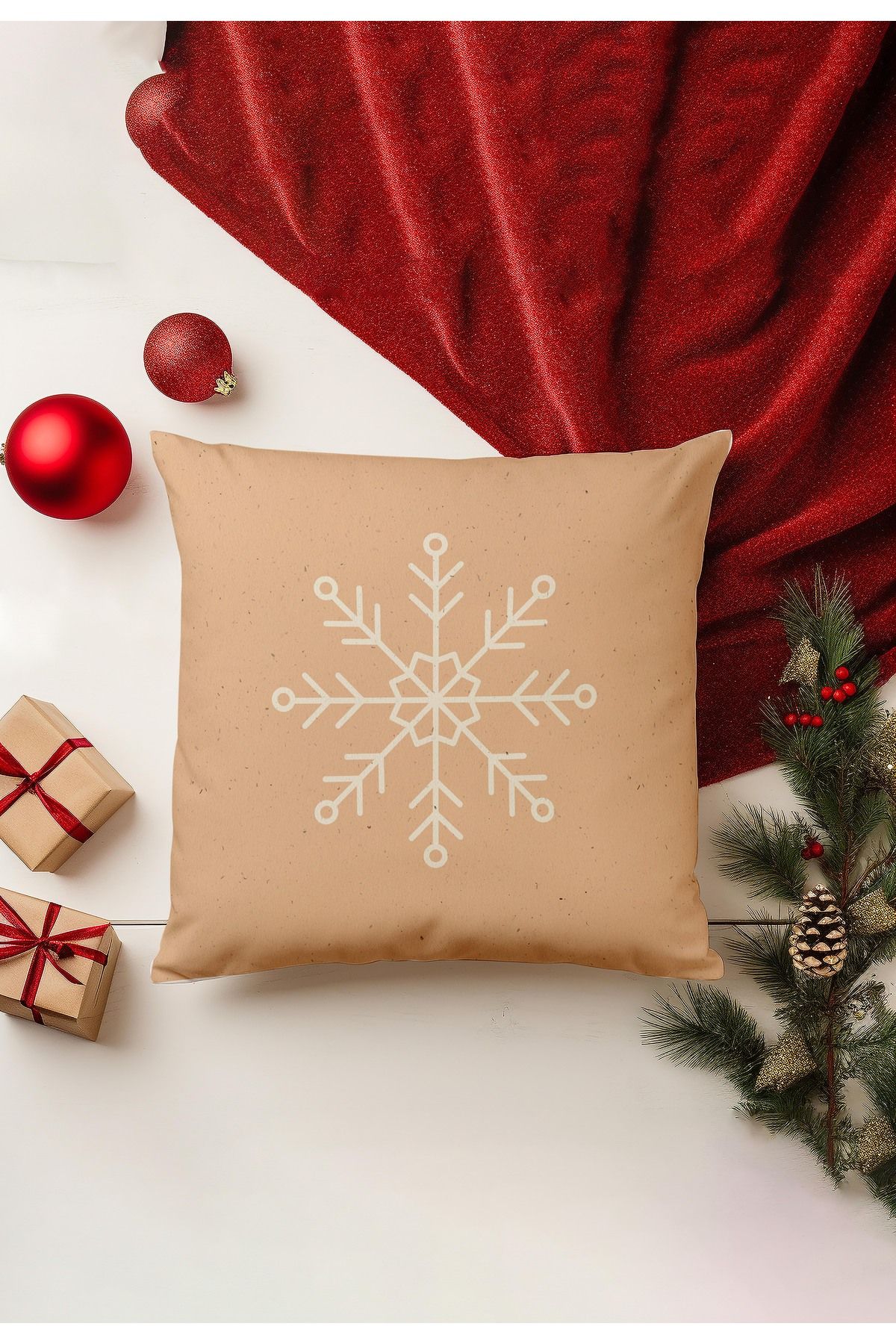 Filamente-Christmas Themed Throw Pillow Cover / Christmas - Christmas Cushion Cover (Double-Sided Printed - Hidden Zipper) 1