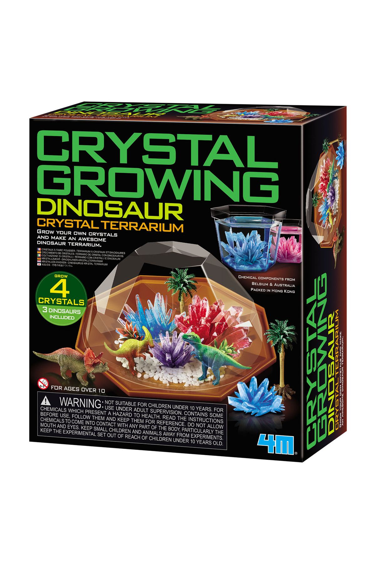 4M Sihirli Büyüyen Kristal - Dinozor Teraryum Seti