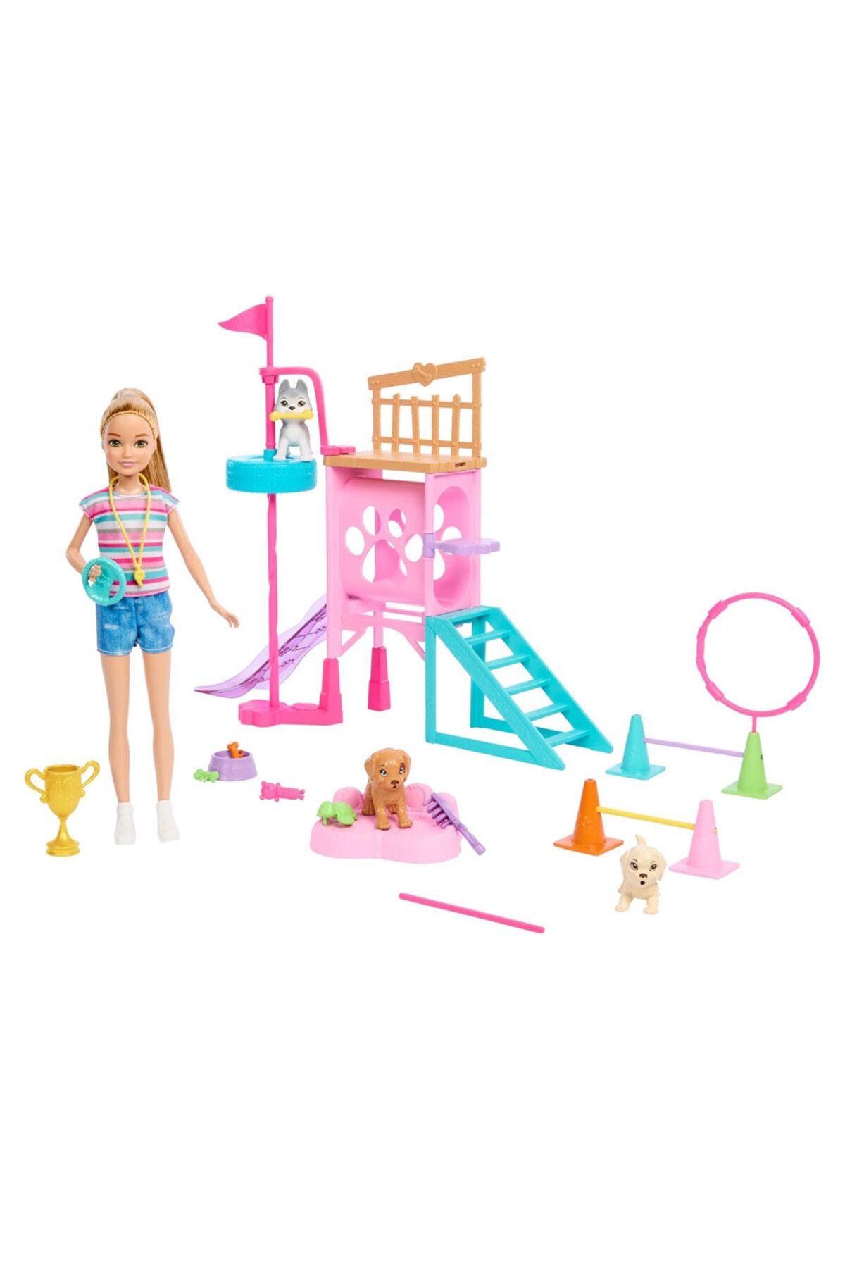 NECO TOYS bar bie Stacie'nin Köpekçik Oyun Parkı HRM10