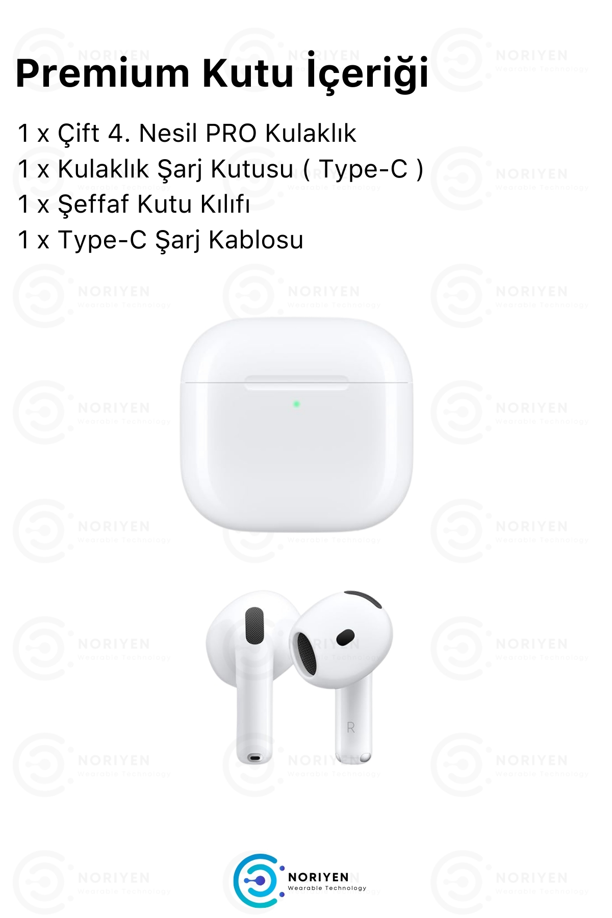 Premium Serisi White 2 Model IOS Android Uyumlu Aktif Gürültü Engelleme Kablosuz Bluetooth Kulaklık