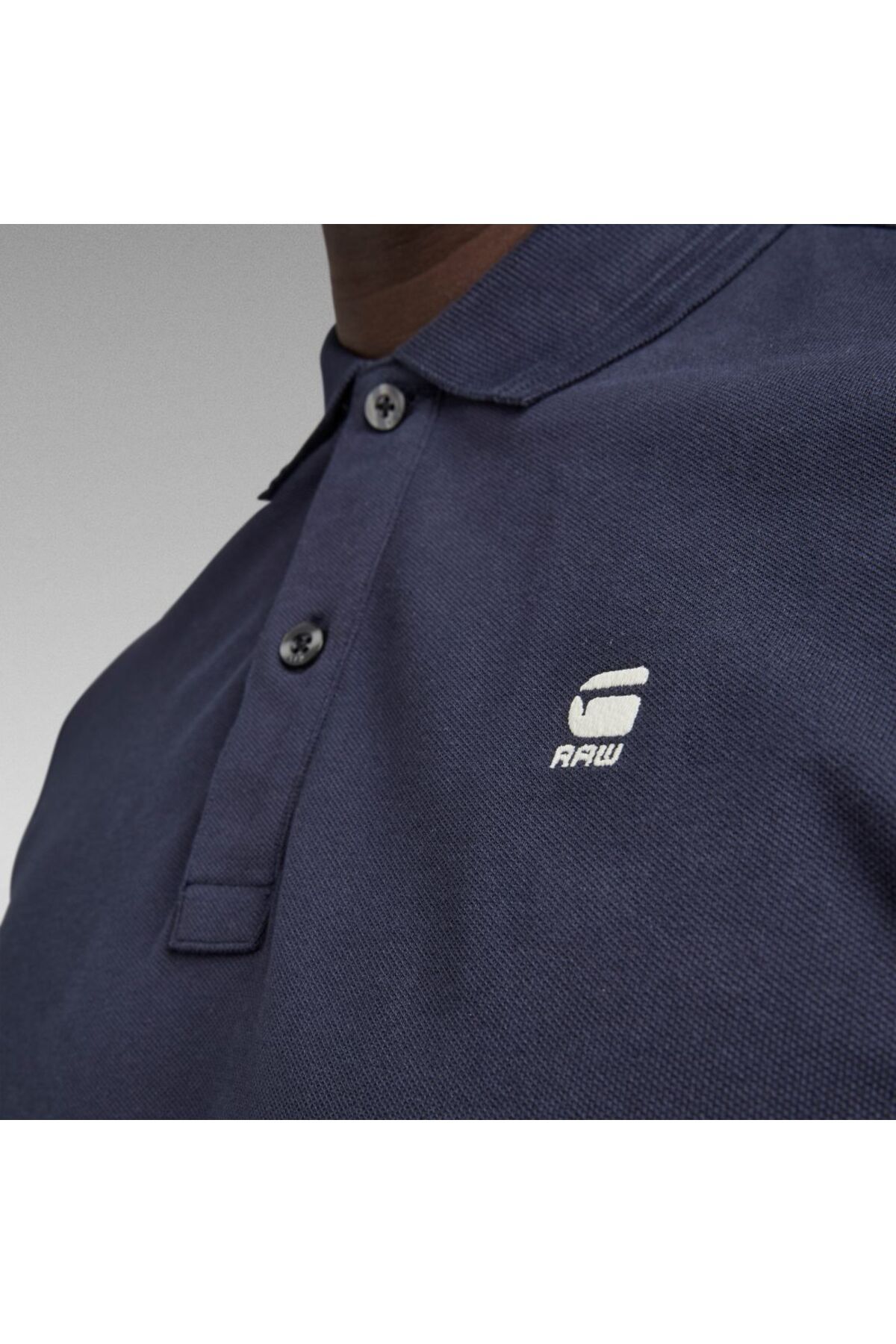 تی شرت یقه پولو آبی مردانه G STAR RAW چوگان اورجینال G-STAR RAW