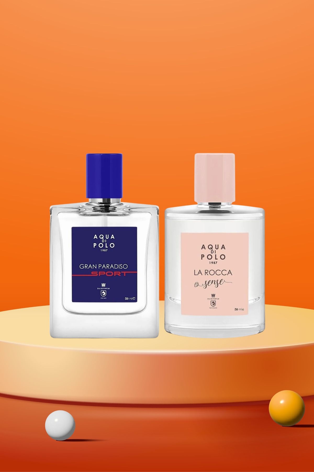 Aqua Di Polo 1987 La Rocca Sense ve Gran Paradiso Sport Kadın Erkek 2'li 50 Ml EDP Parfüm Seti