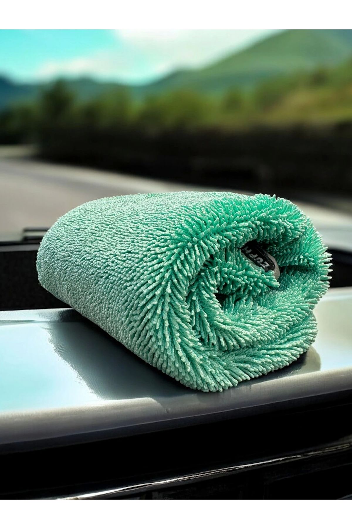 Profesyonel Tüy Bırakmayan Yeşil Ultra Emici Araç Kurulama Bezi 75x55 cm - Car Veluxe