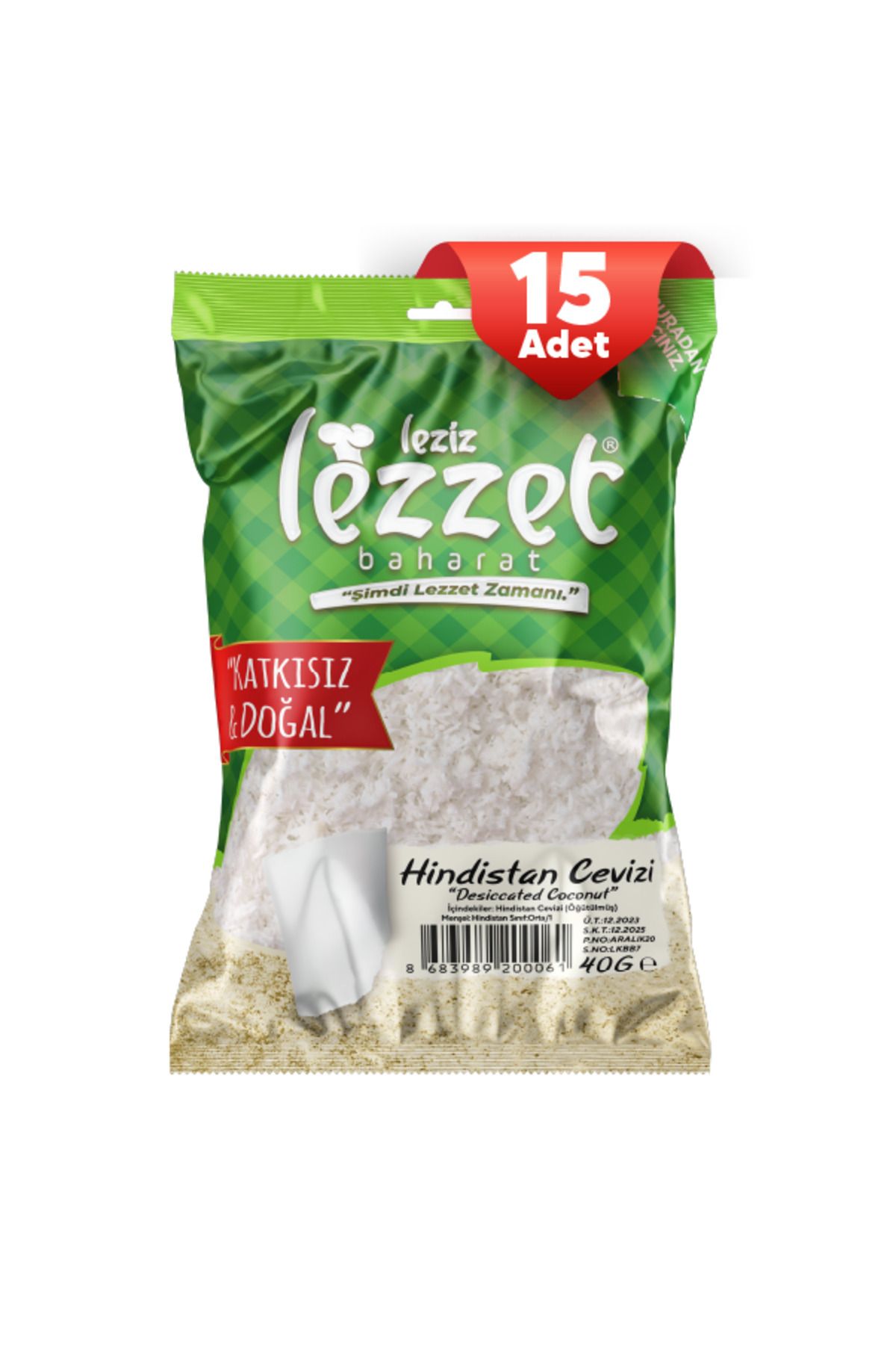 Leziz Lezzet Hindistan Cevizi 40 G (15 Adet)