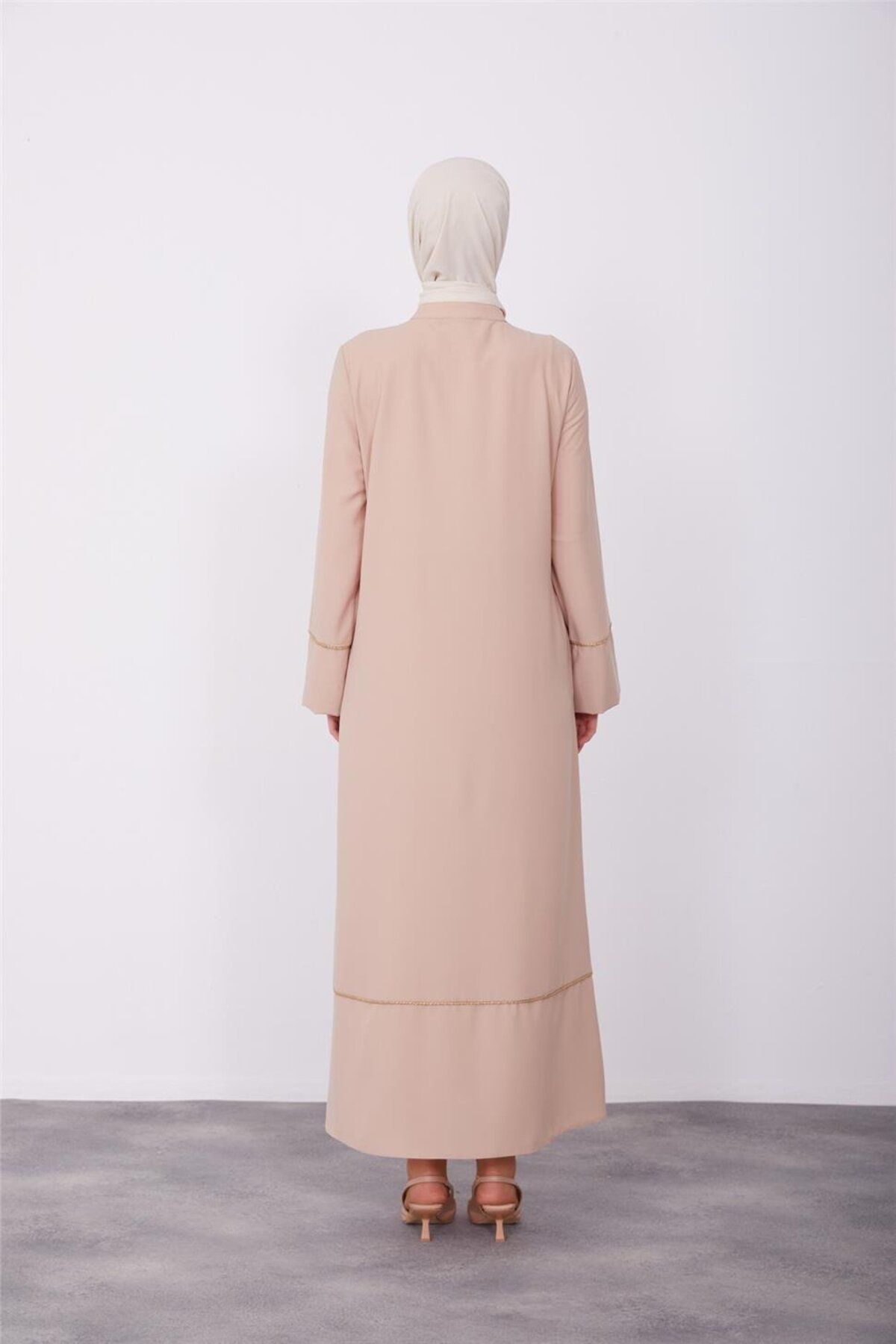 Armine-Beige Ferace - With Elastic and Zipper on the Box 23k8401 3