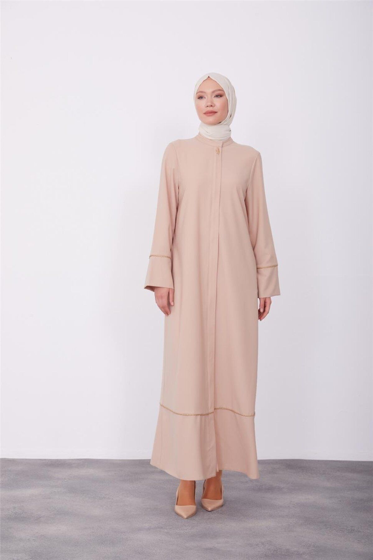 Armine-Beige Ferace - With Elastic and Zipper on the Box 23k8401 1