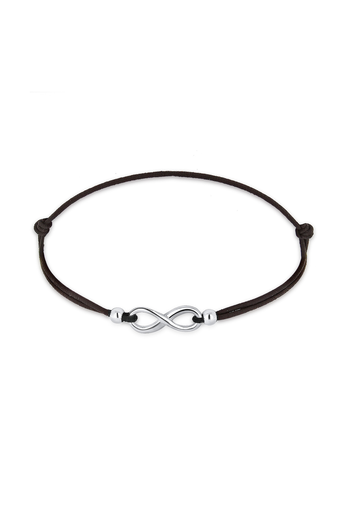 ELLI-Armband Damen Unendlichkeitssymbol Elastisch Schwarz in 925 Sterling Silber 1