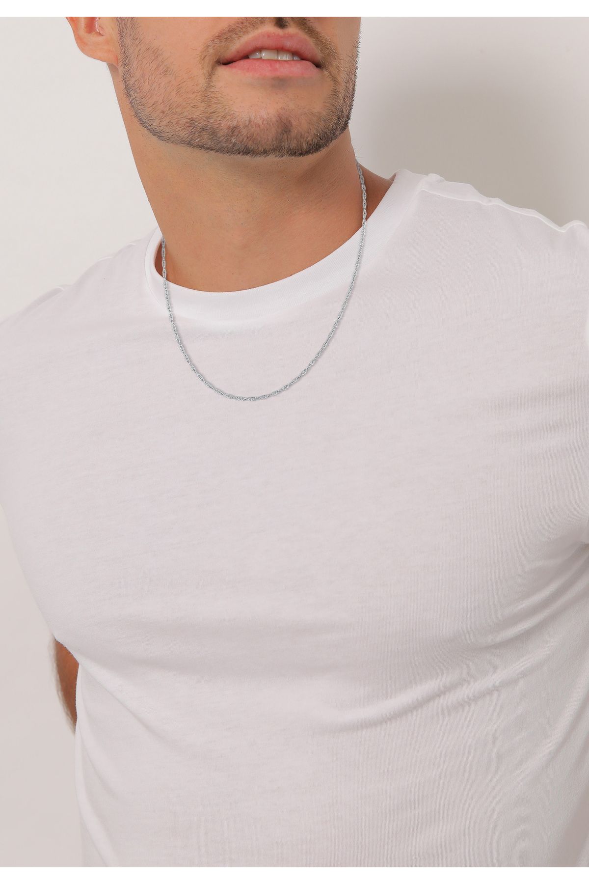 KUZZOI-Halskette Herren Basic Links Gedreht Aus 925 Sterling Silber 6