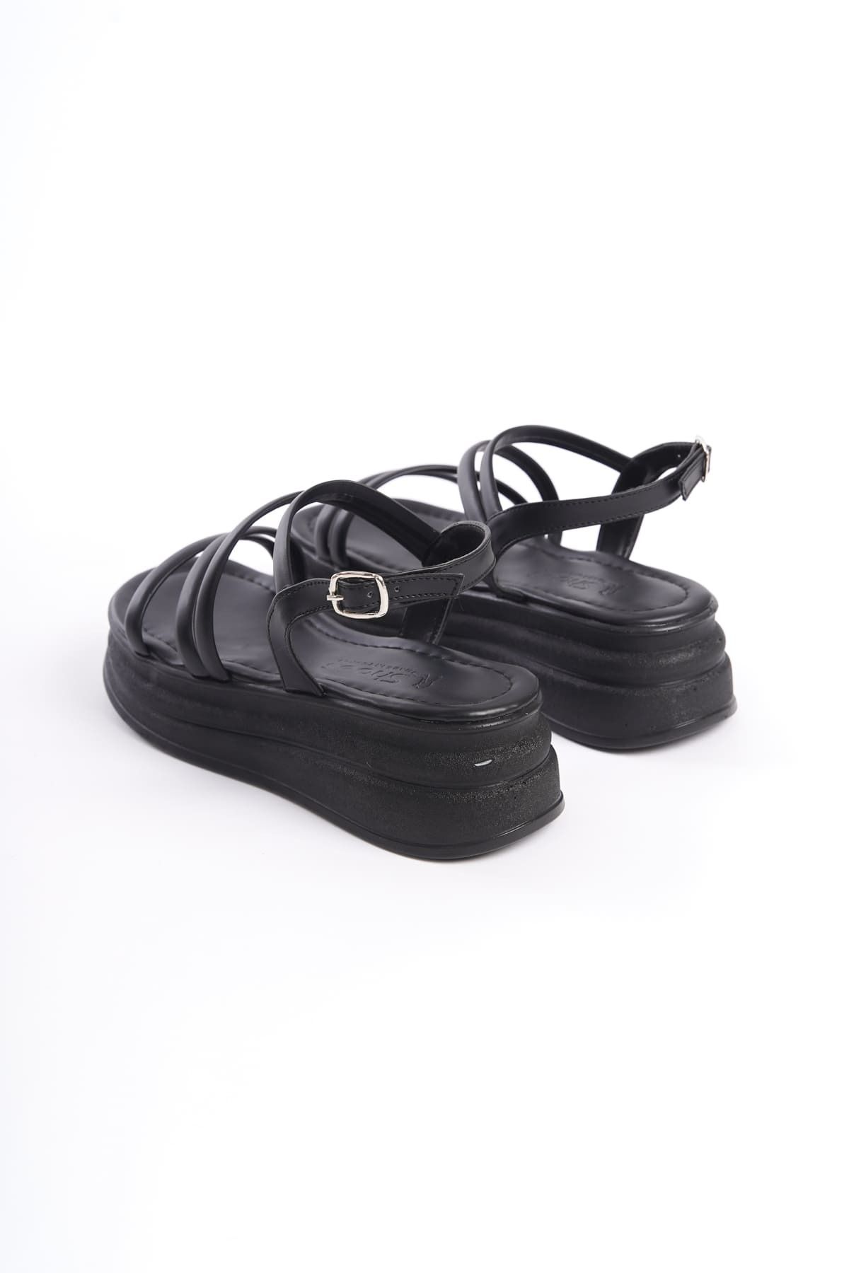 TRENDDROP-Lisinya948 - Women's Black Sandals with Orthopedic Sole and Thin Buckle St 5