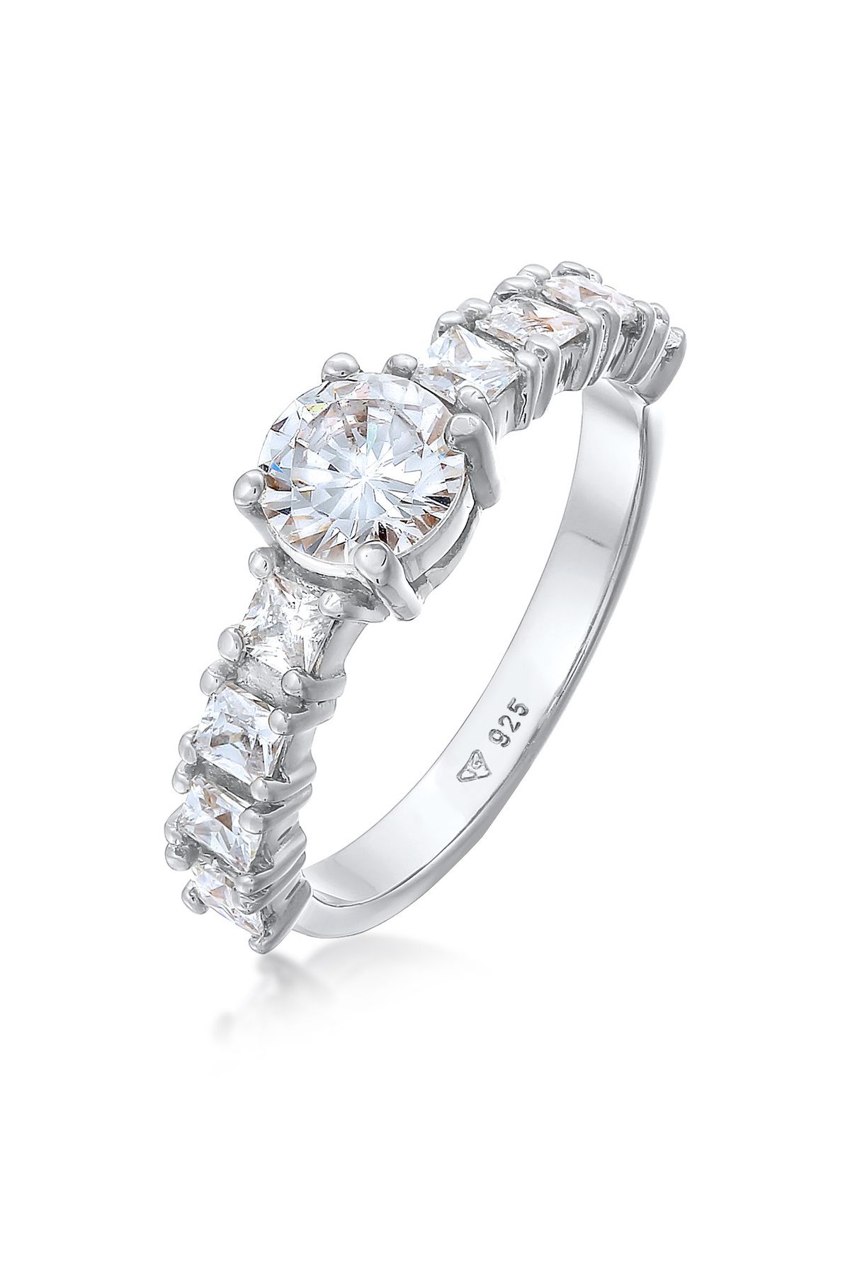 ELLI Ring Verlobungsring Elegant Mit Zirkonia Kristallen In 925 Sterling Silber für Damen - 58