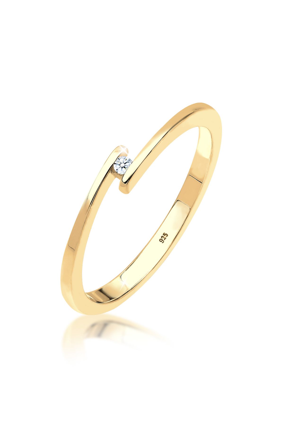 ELLI Ring Diamant 925 Sterling Silber für Damen - 52
