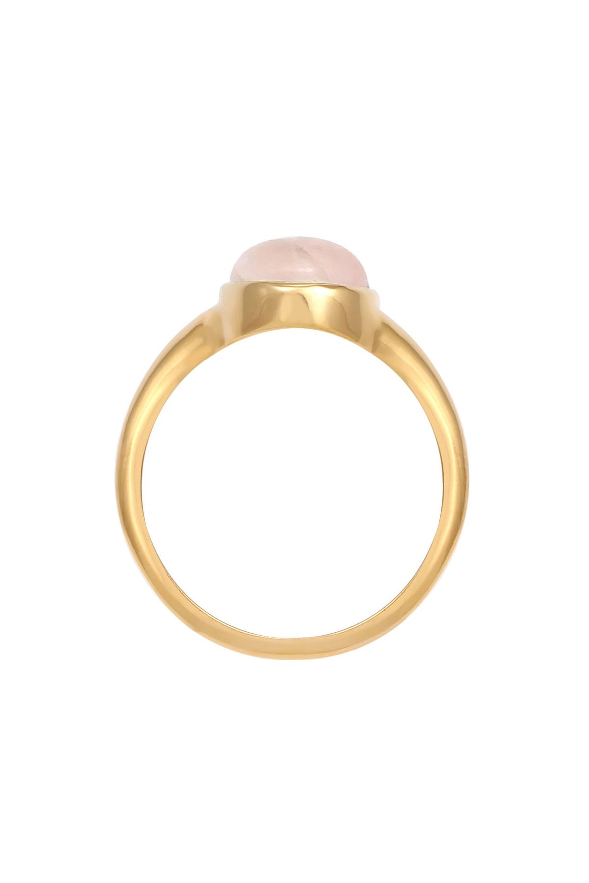 ELLI-Ovaler Ring mit rosa Quarz – dickes 925er Sterlingsilber für Damen 3