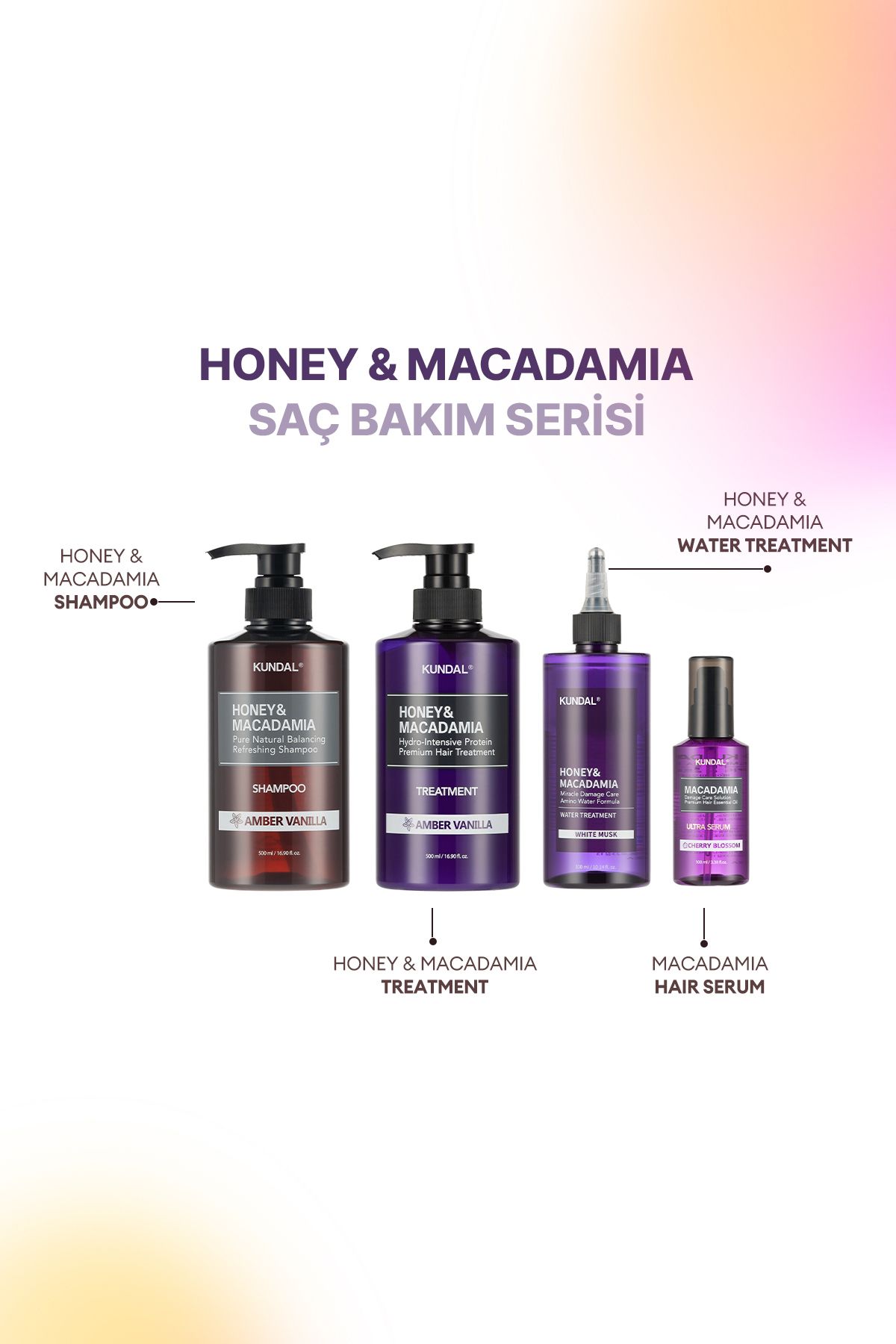 Kundal-Amber Vanilla - Honey&Macadamia Protein Treatment Conditioner, Intense Moisturizing and Nourishing 8