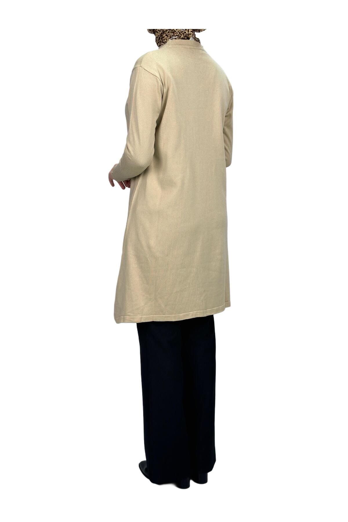 ottoman wear-Mercerized Cream Knitwear Tunic - Otw884 6