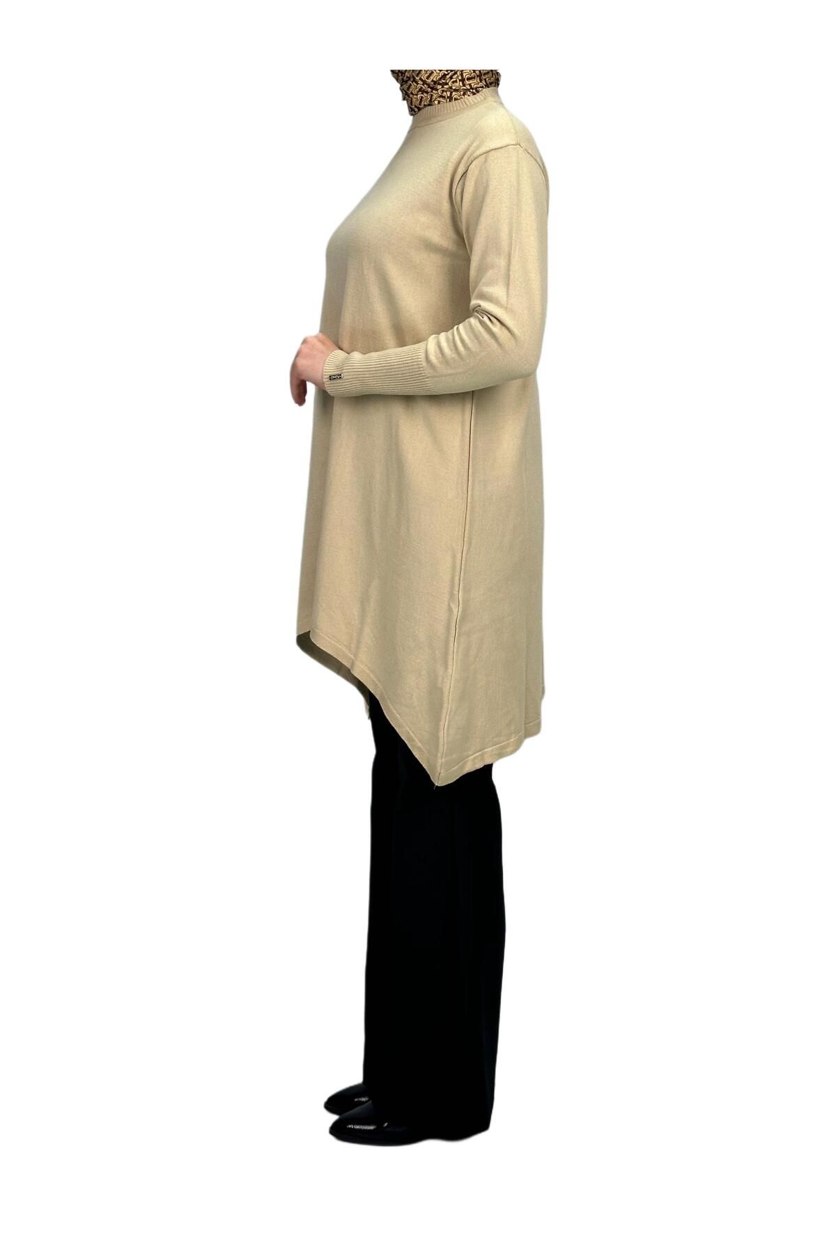 ottoman wear-Mercerized Cream Knitwear Tunic - Otw884 4