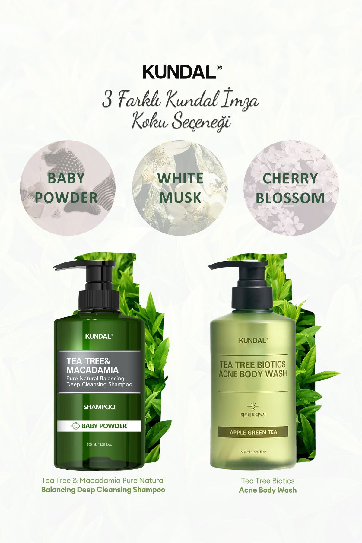 Kundal-Kundal Tea Tree & Macadamia Shampoo - Deep Cleansing with Scalp Problems, Cherry Blossom 7